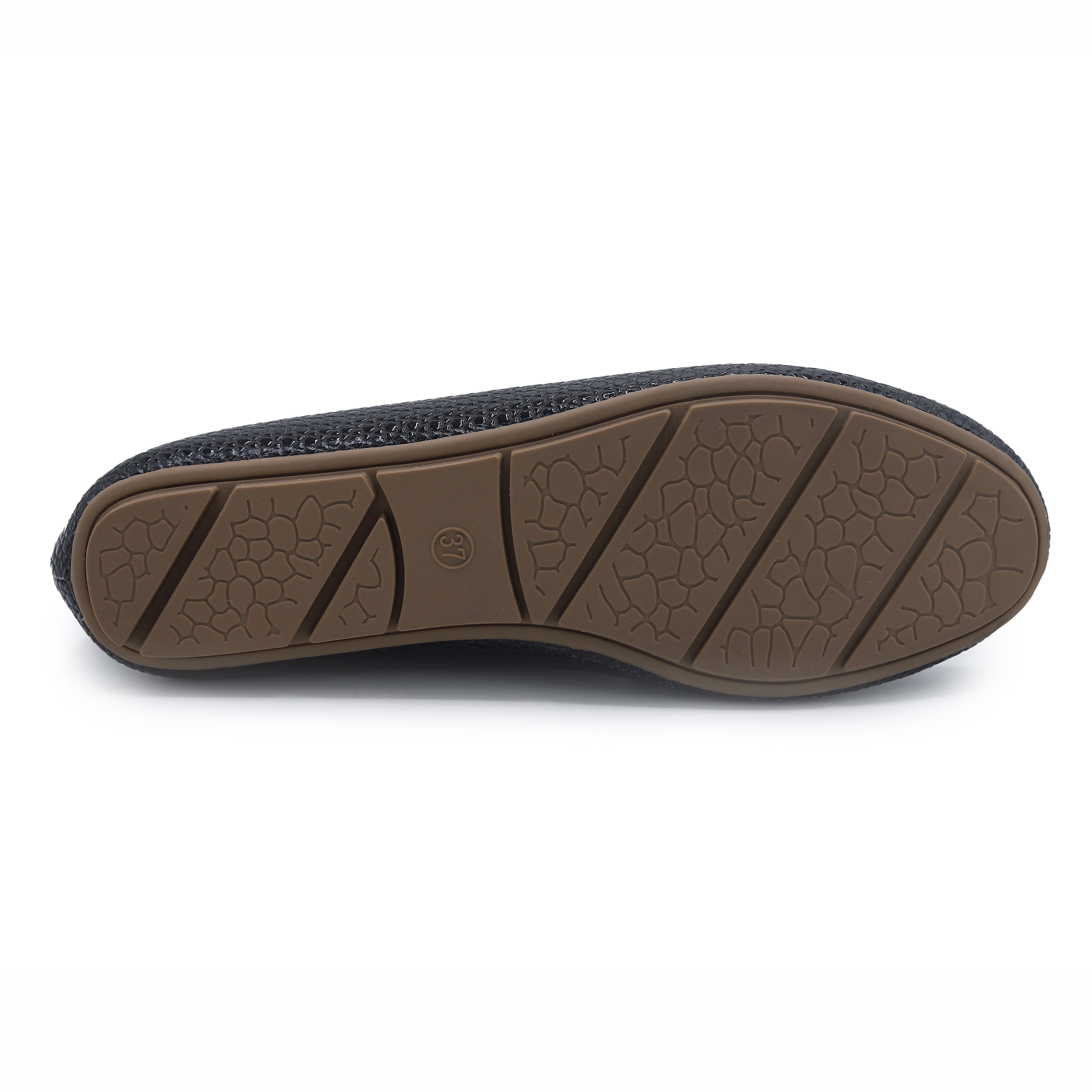 Textured Black Loafers - 8004438