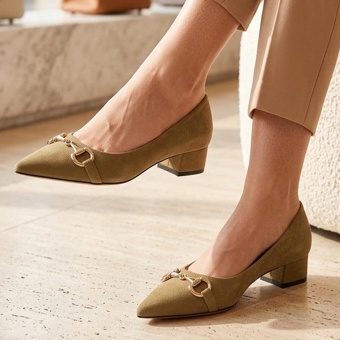 Court Pumps 8108282 D Olive 3.5cm