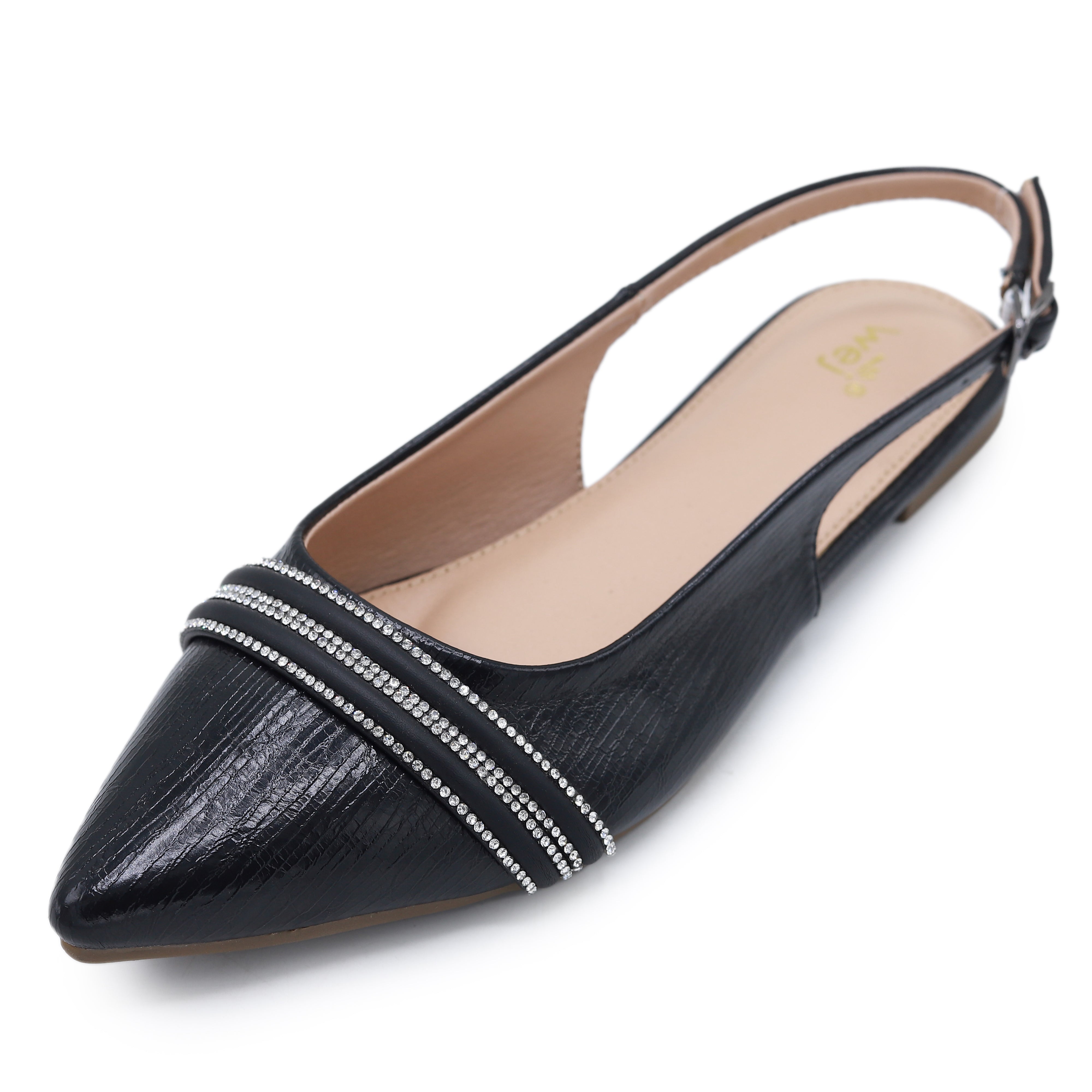 Black Slingback Flats - 8007206