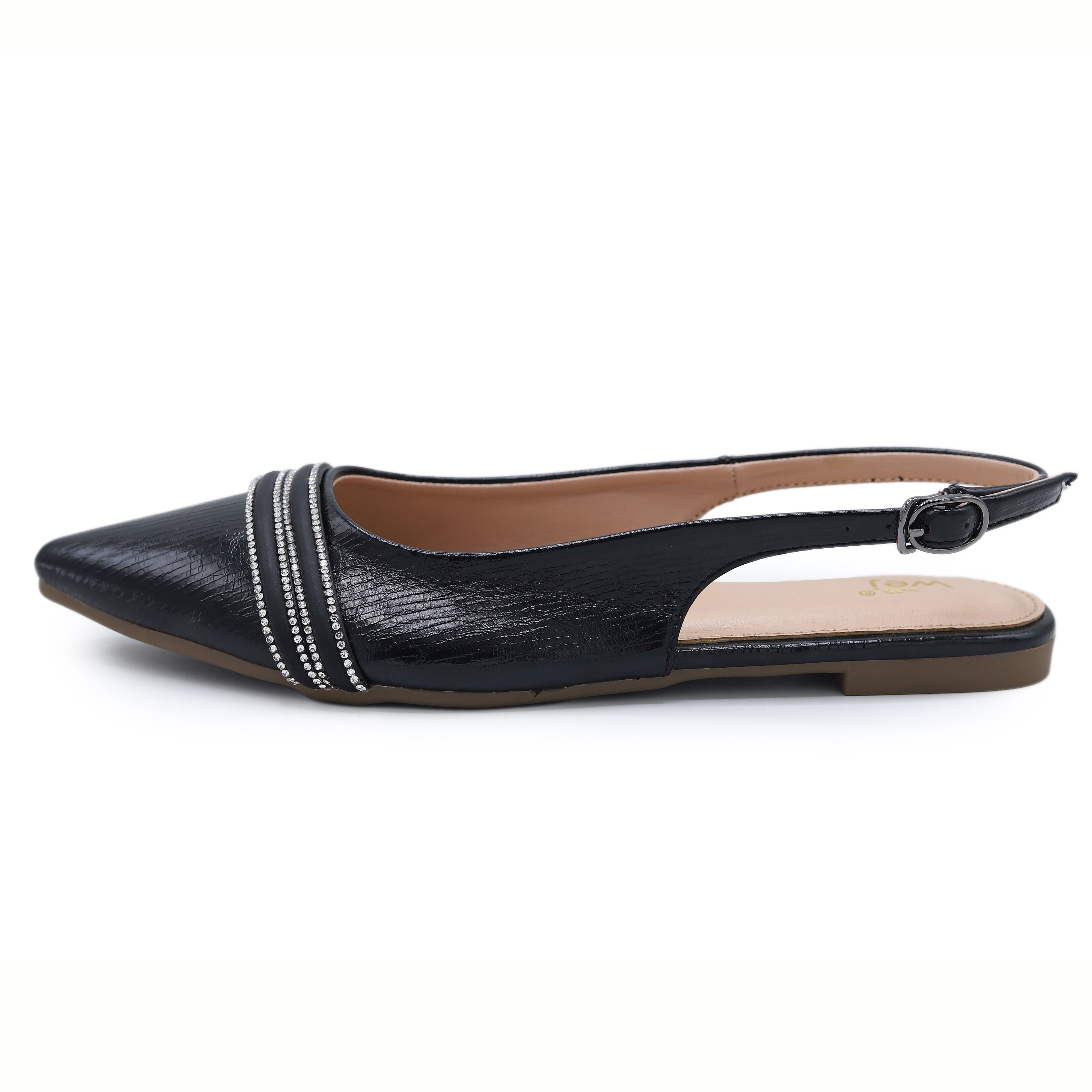 Black Slingback Flats - 8007206