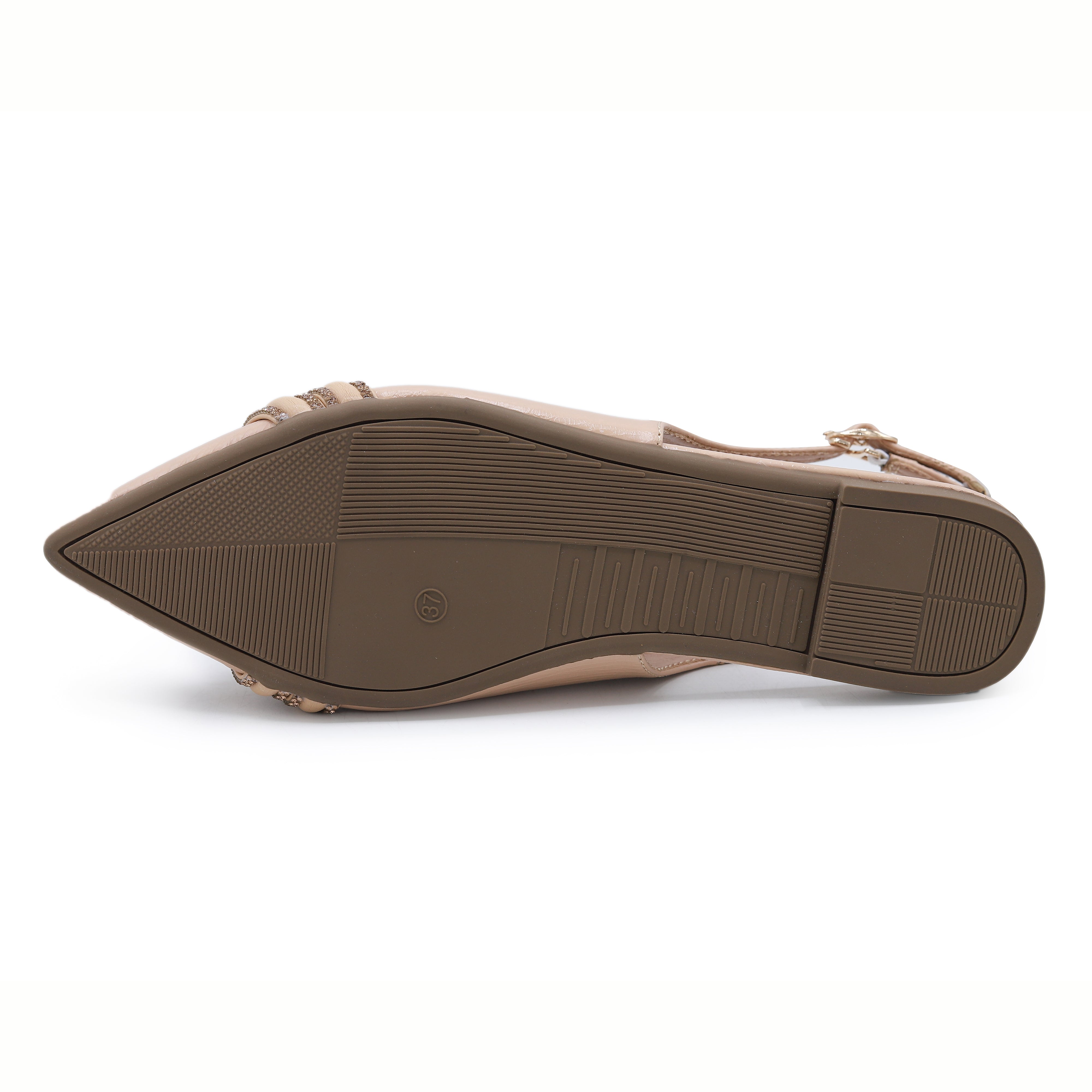 Beige Slingback Flats - 8007206