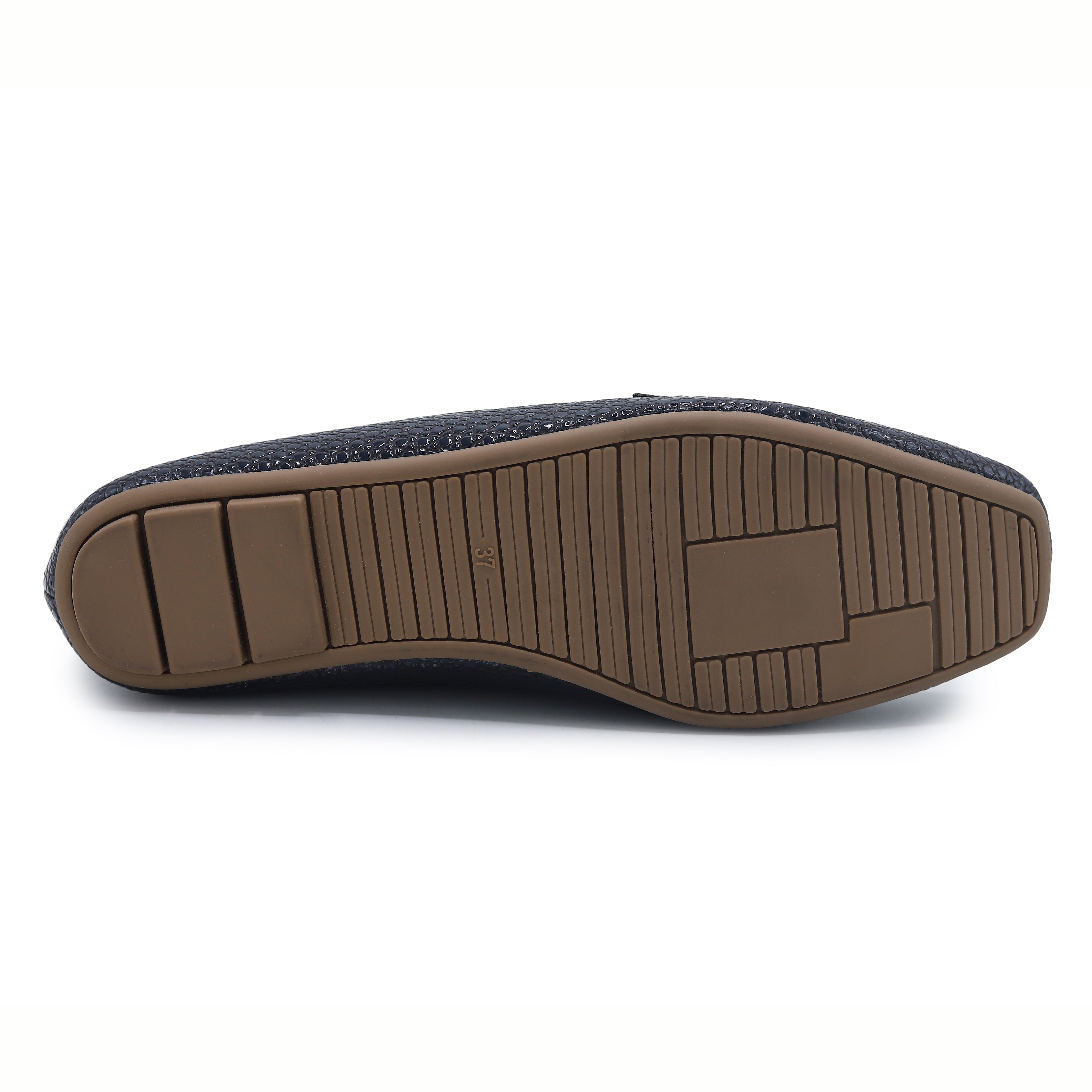 Textured Navy Loafers - 8004442