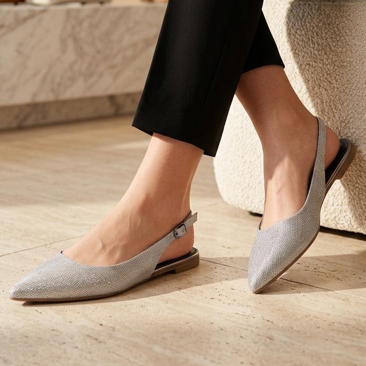 Slingback Flats 8002382 Gun Grey