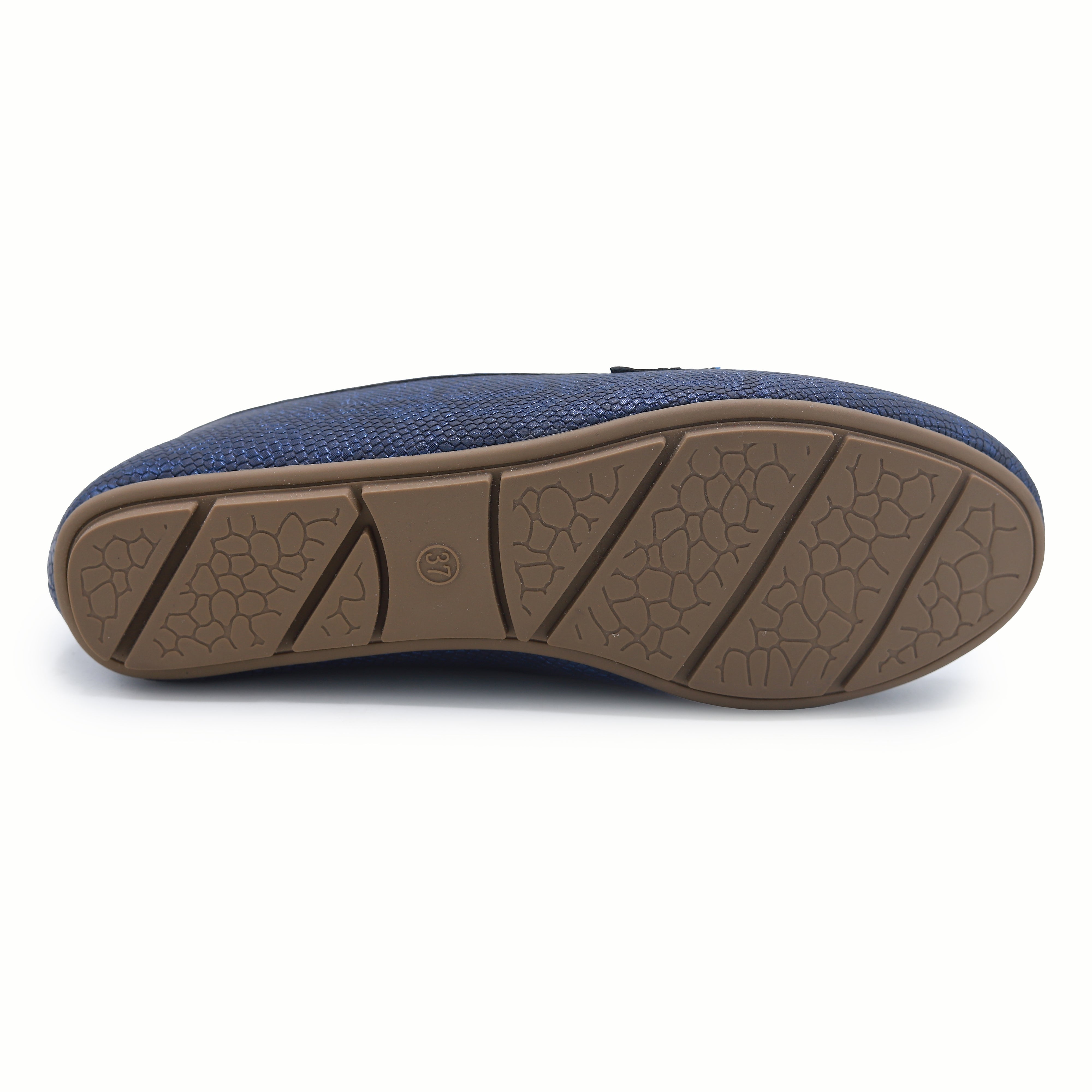 Women's Navy Blue Slip-On Loafers - 8004457