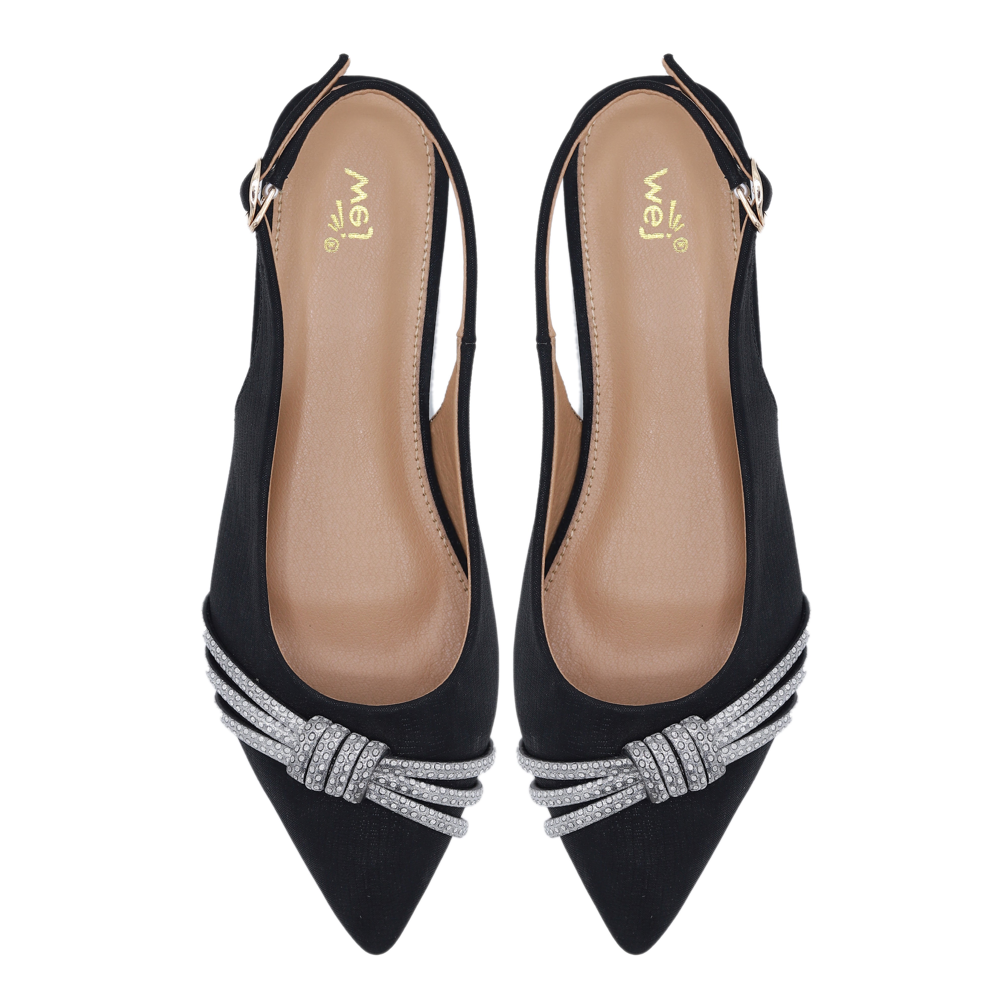 Black Slingback Flats - 8007210
