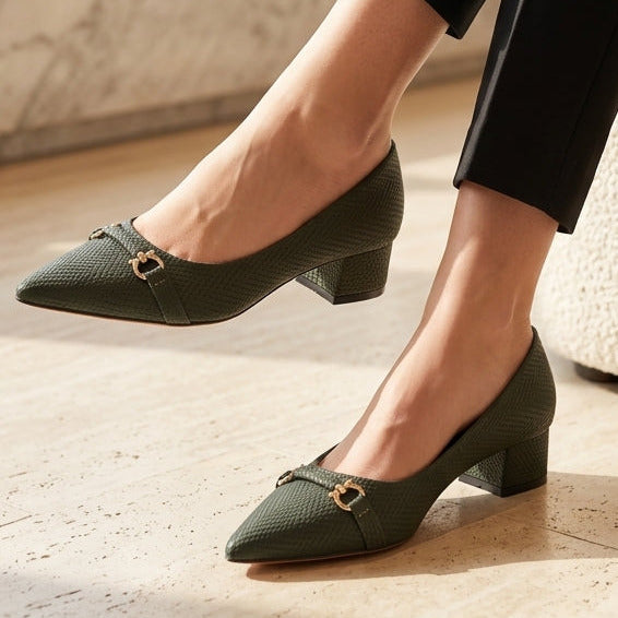 Court Pumps 8108276 D Green 3.5cm