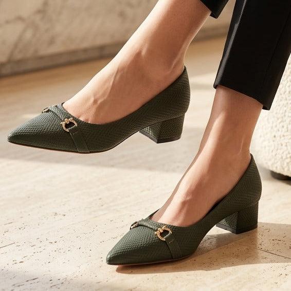 Court Pumps 8108276 D Green 3.5cm