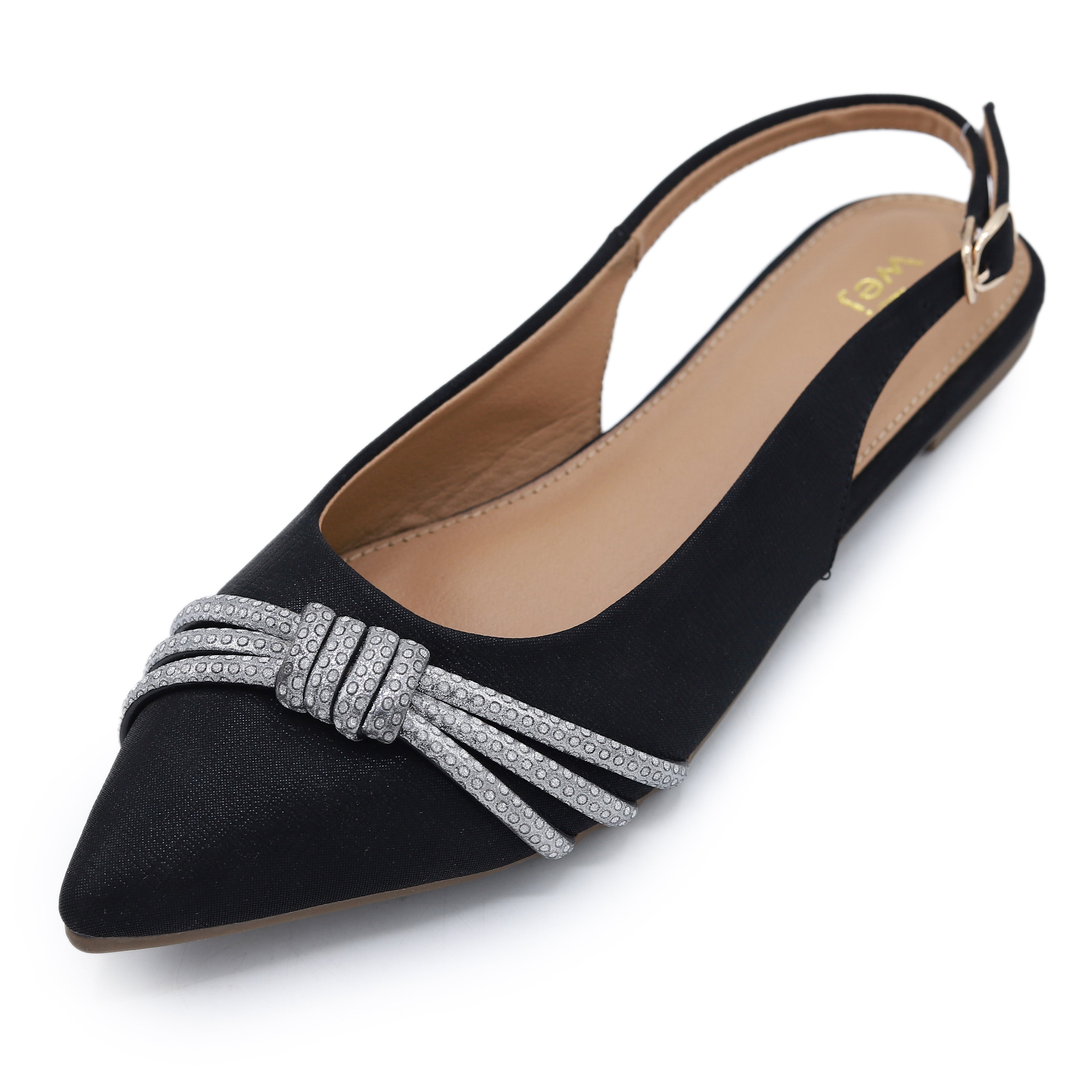 Black Slingback Flats - 8007210