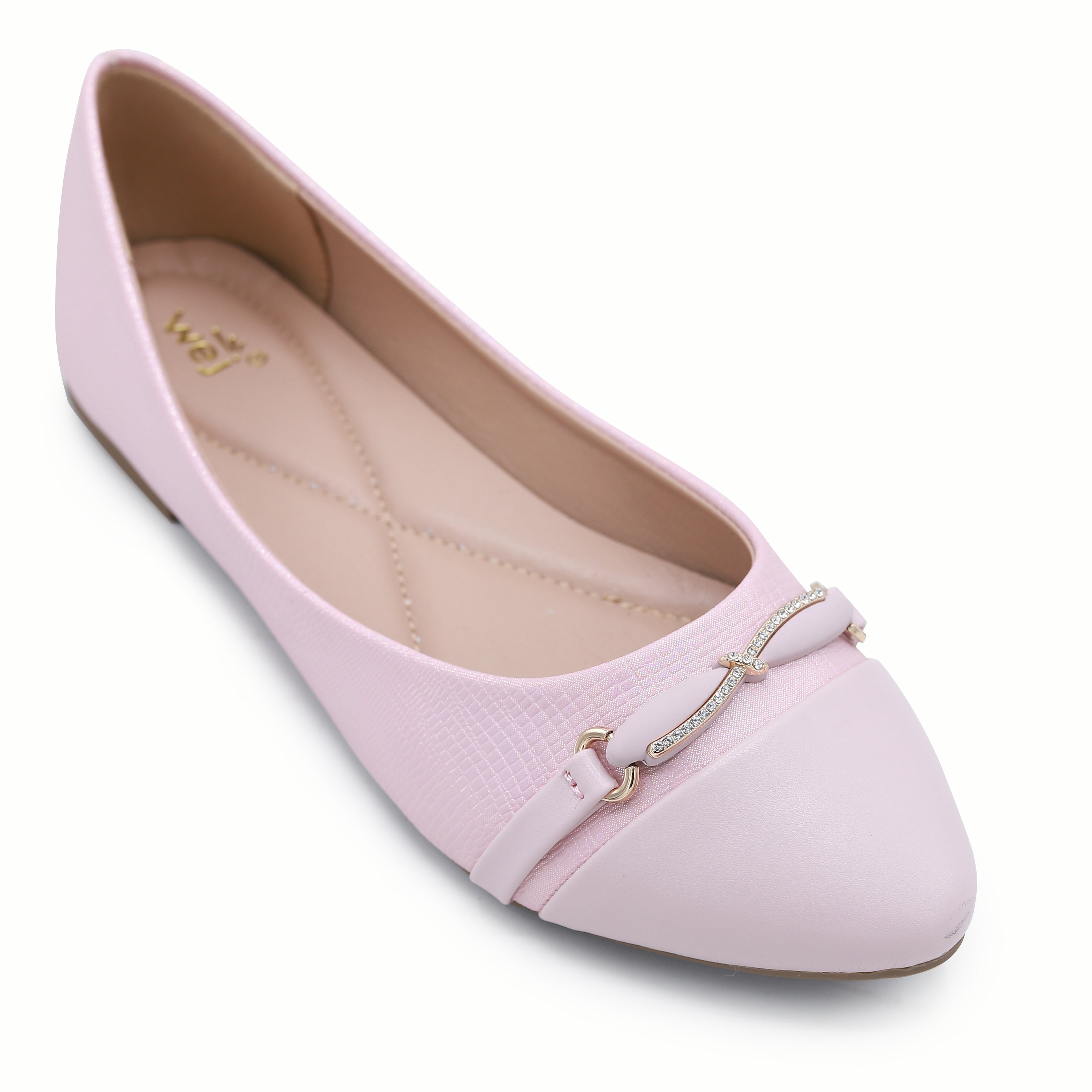 Pink Pointed Toe Slip On Flats – 8006345