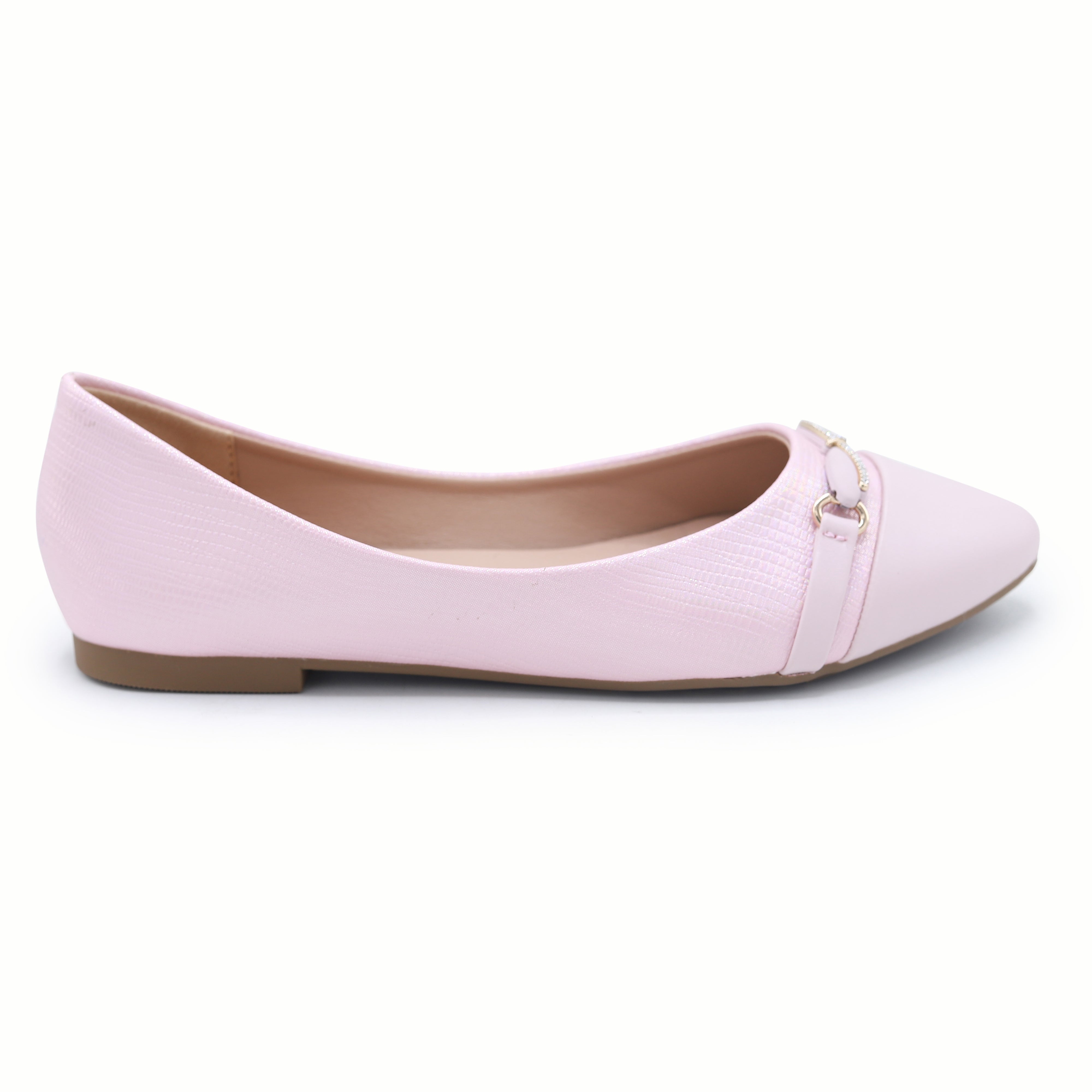 Pink Pointed Toe Slip On Flats – 8006345