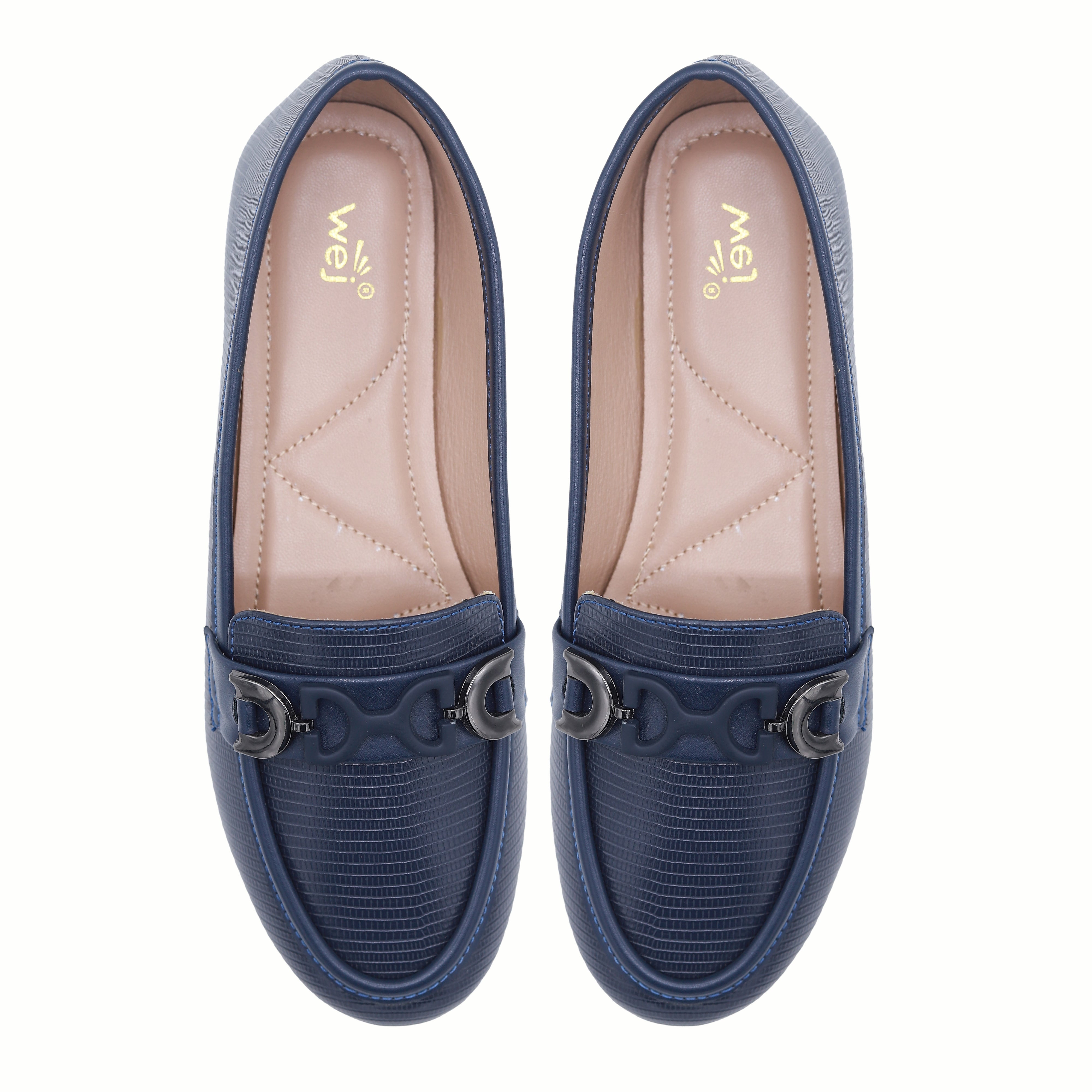 Navy Blue Women's Loafers  – 8004388