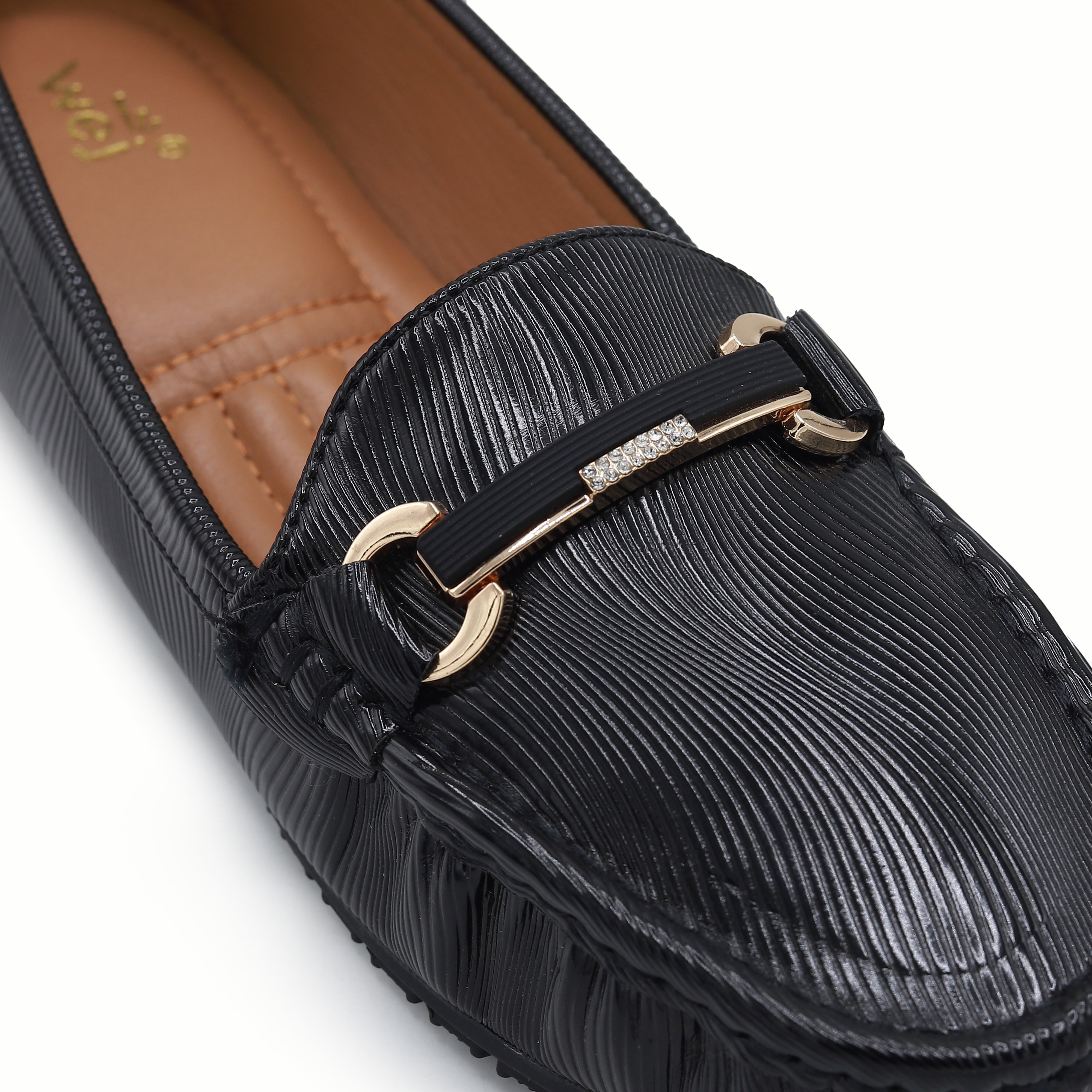 Women's Crystal Accent Flats 8004344 Black