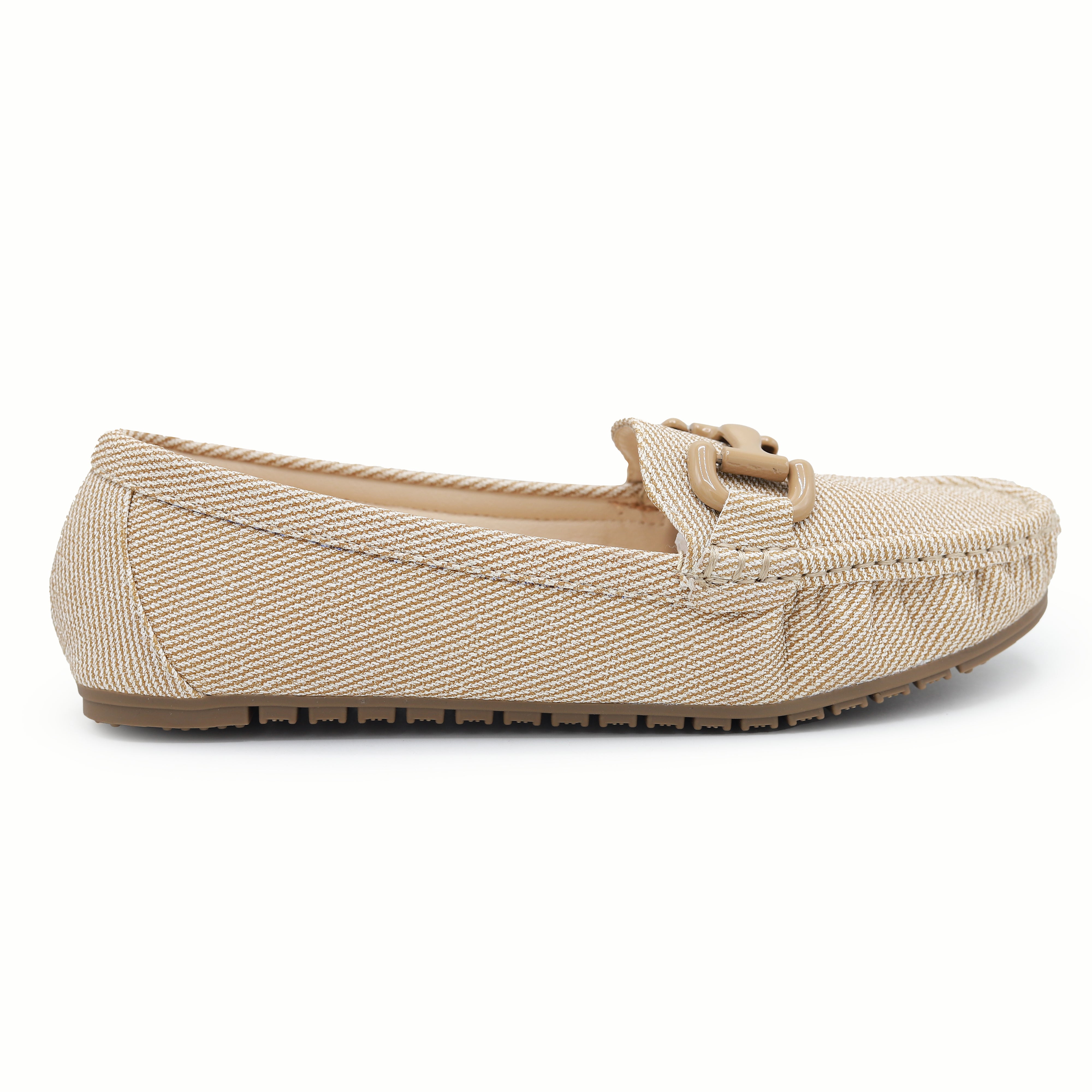Beige Loafer Flats Women's Comfort Shoes 8004353 Khaki