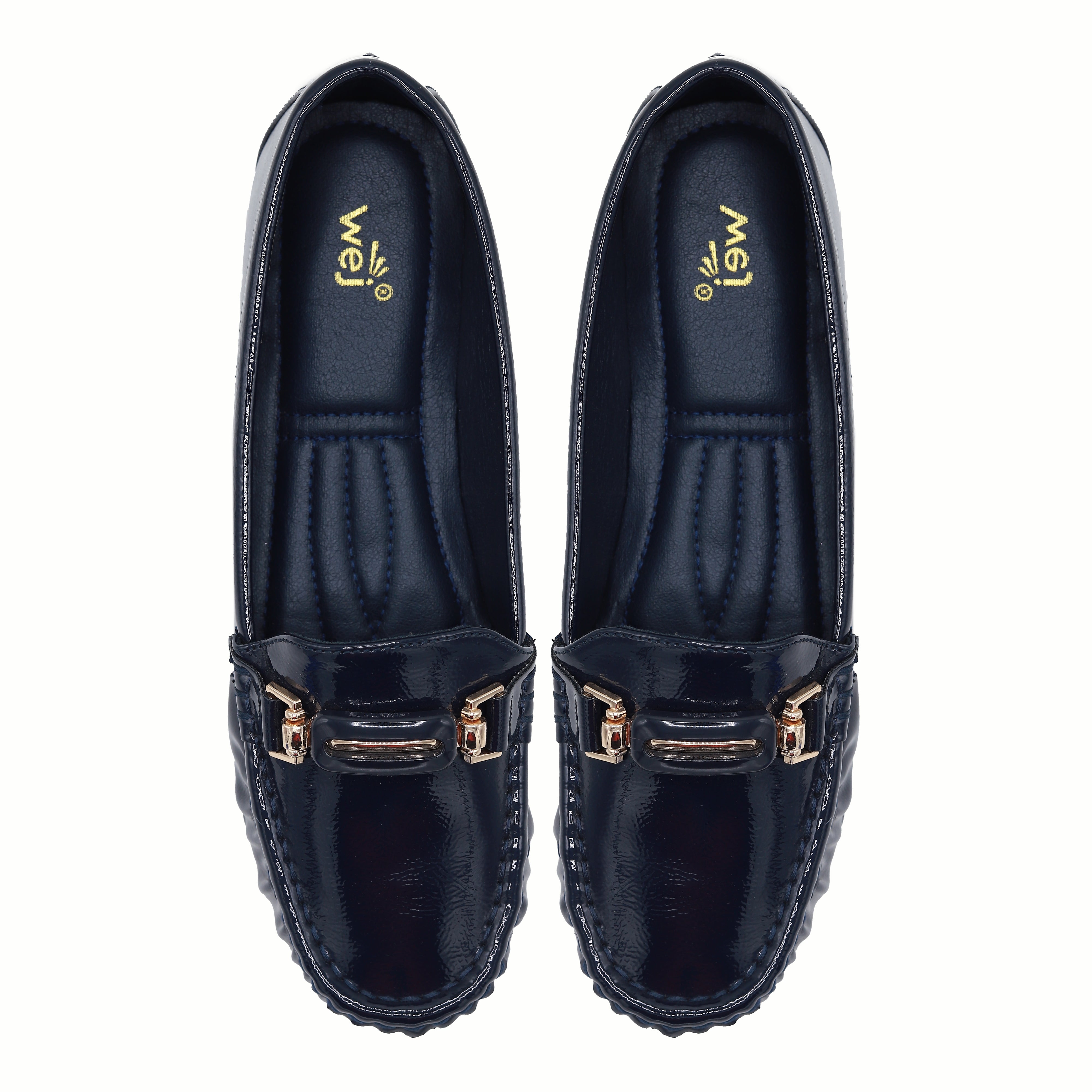 Blue Patent Women's Comfortable Loafers  8004357 Navy