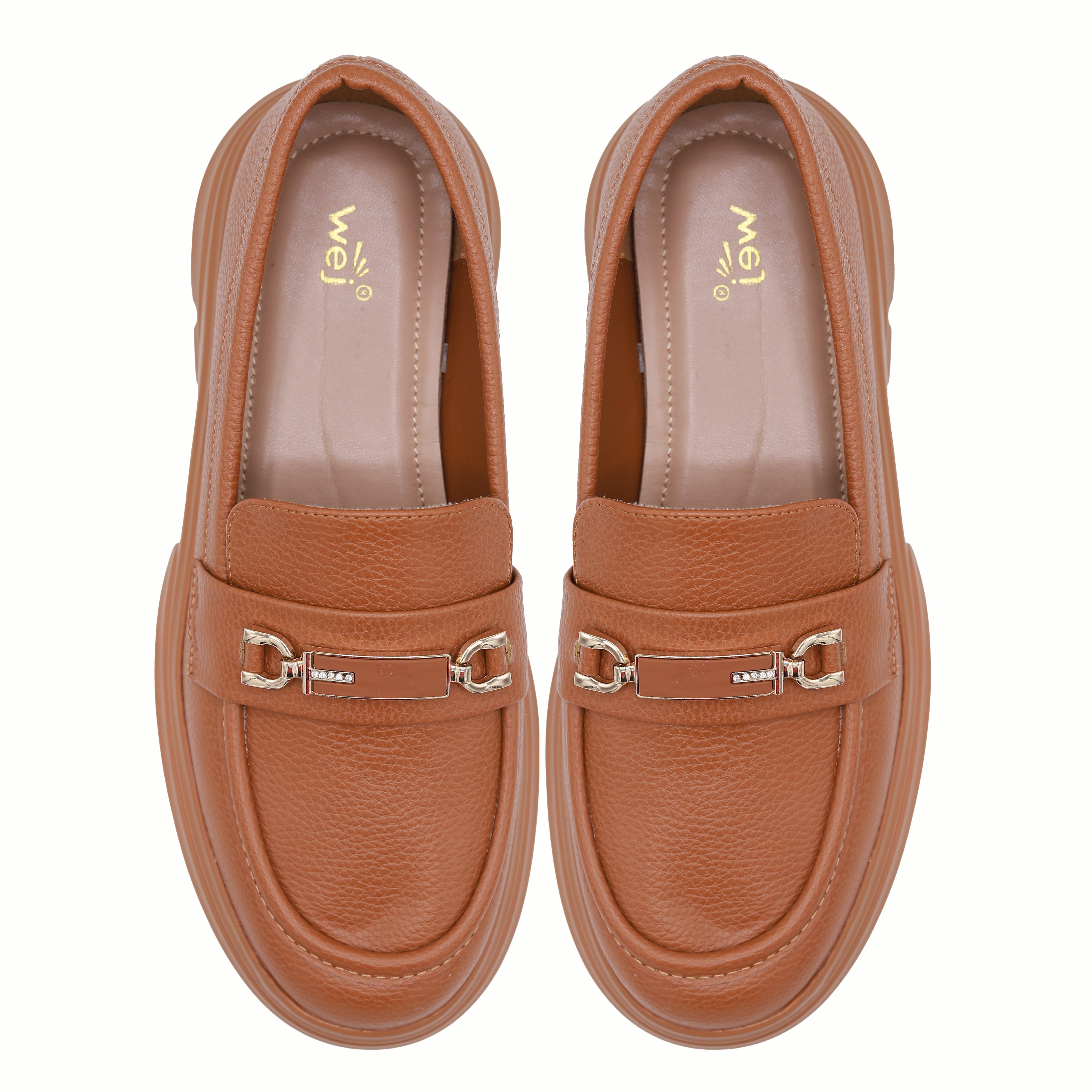 Modern Tan Chunky Platform Loafers 8004425 Tan