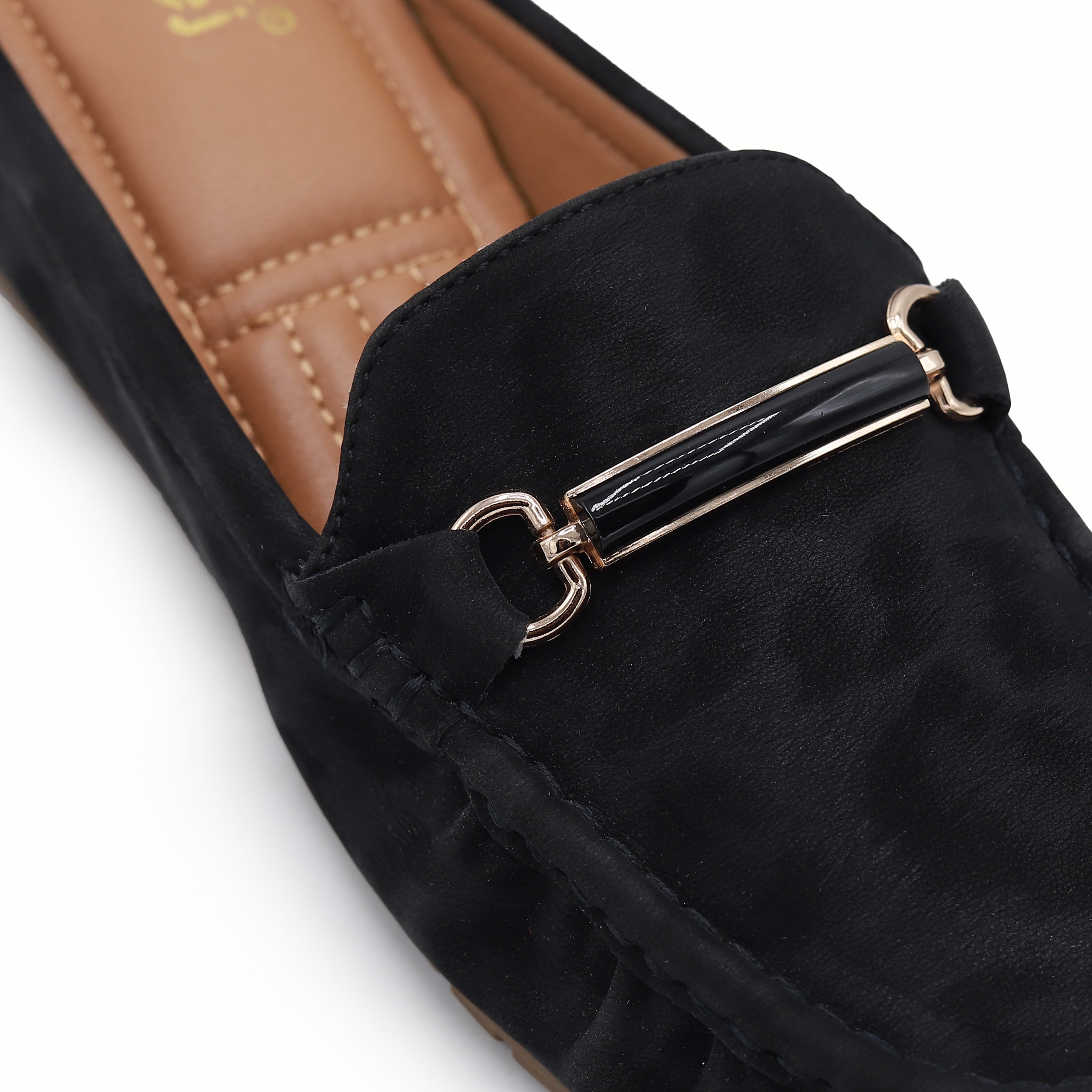 Chic Black Suede Loafer Mules 8007223 Black