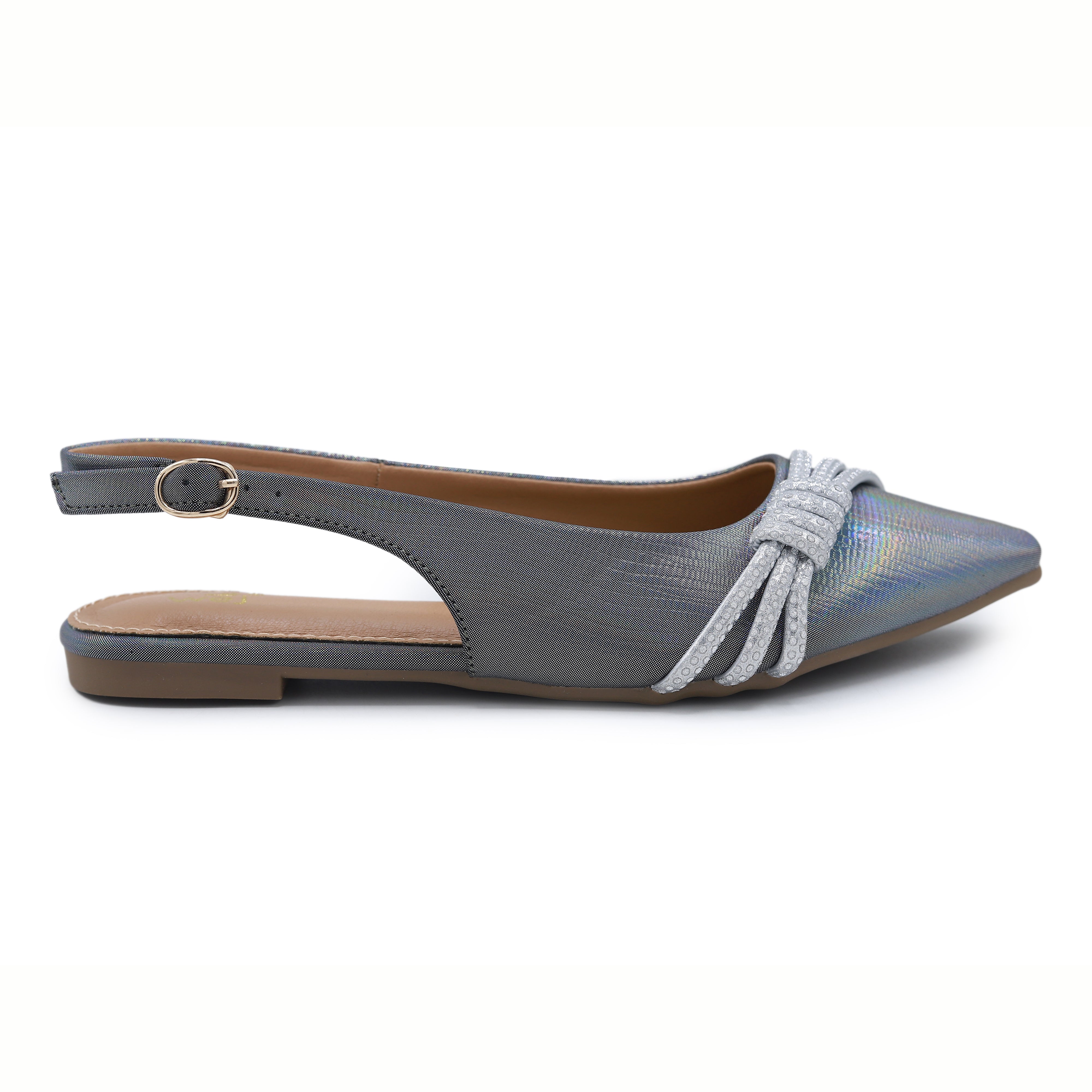 Silver Slingback Flats - 8007210