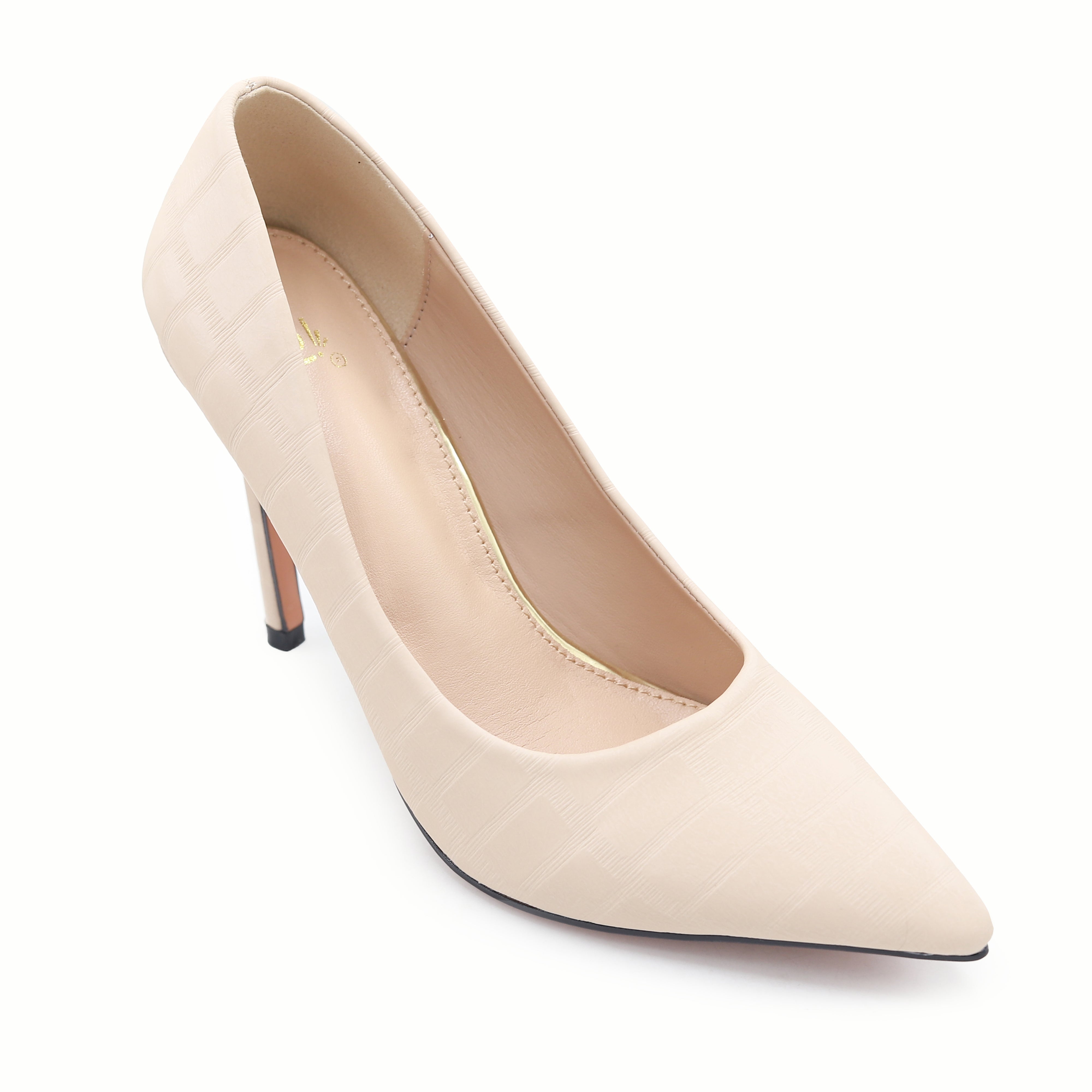 Modern Beige Pointed-Toe Stiletto Pumps 8108148 BEIGE ( 10 cm )