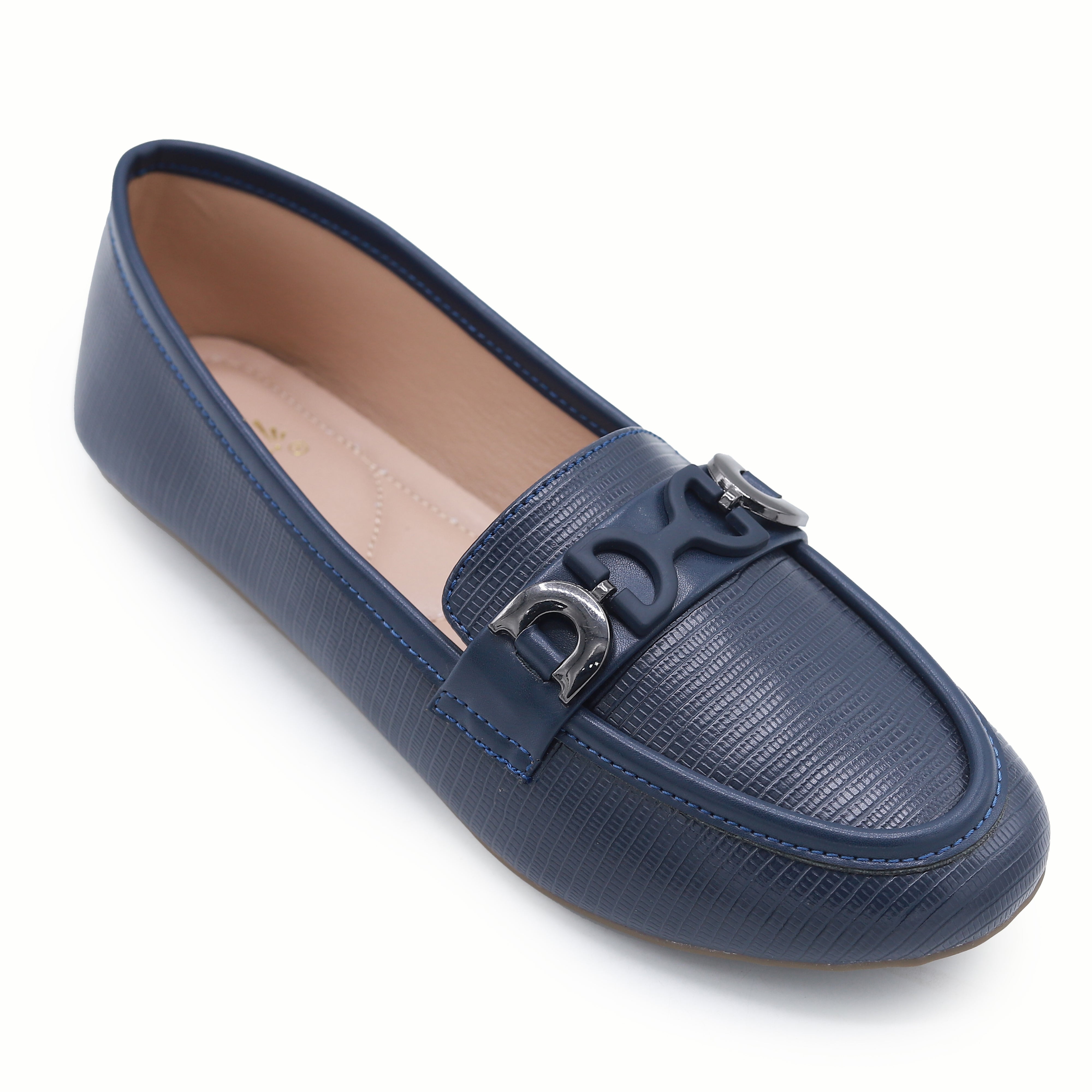 Navy Blue Women's Loafers  – 8004388