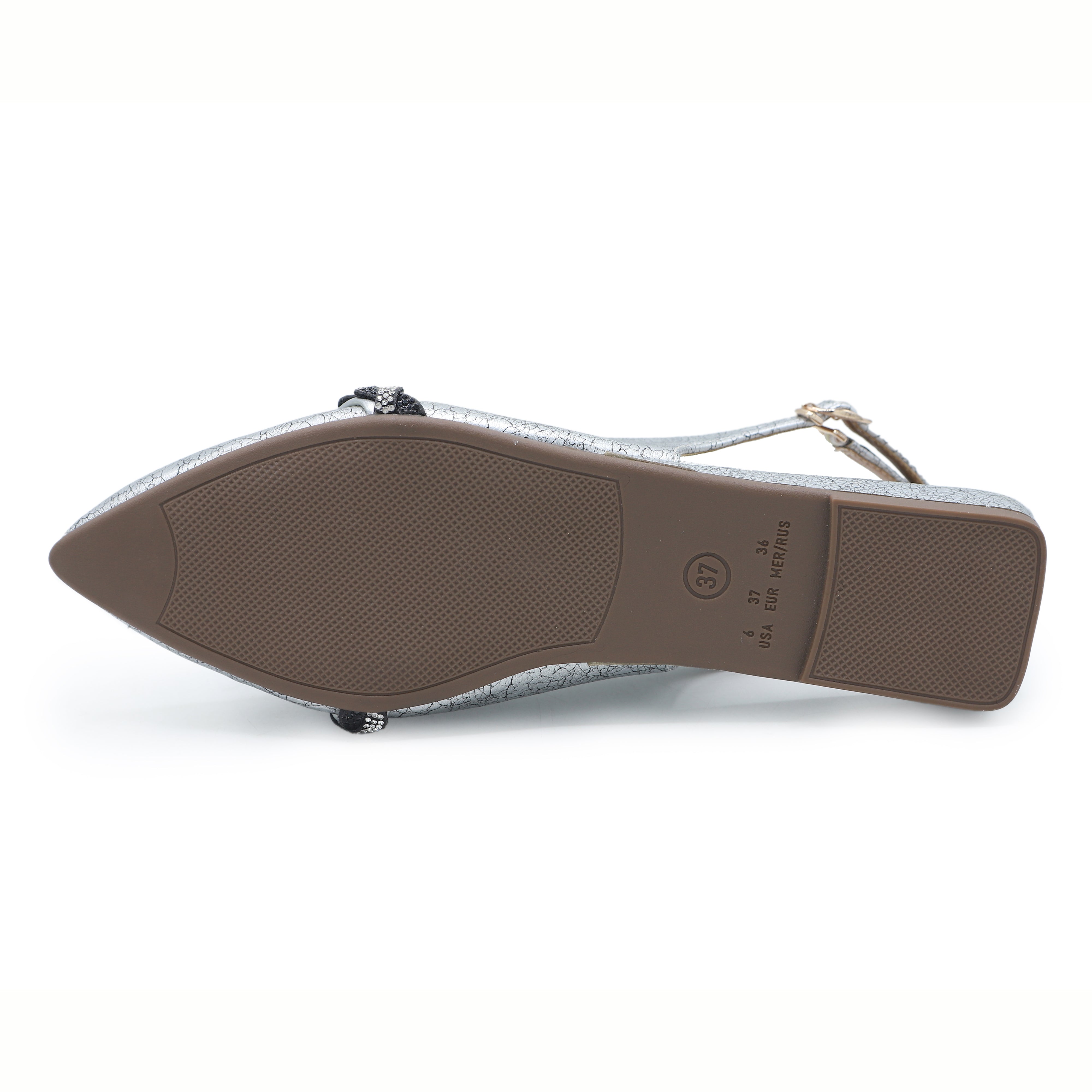 Silver Slingback Flats - 8007214