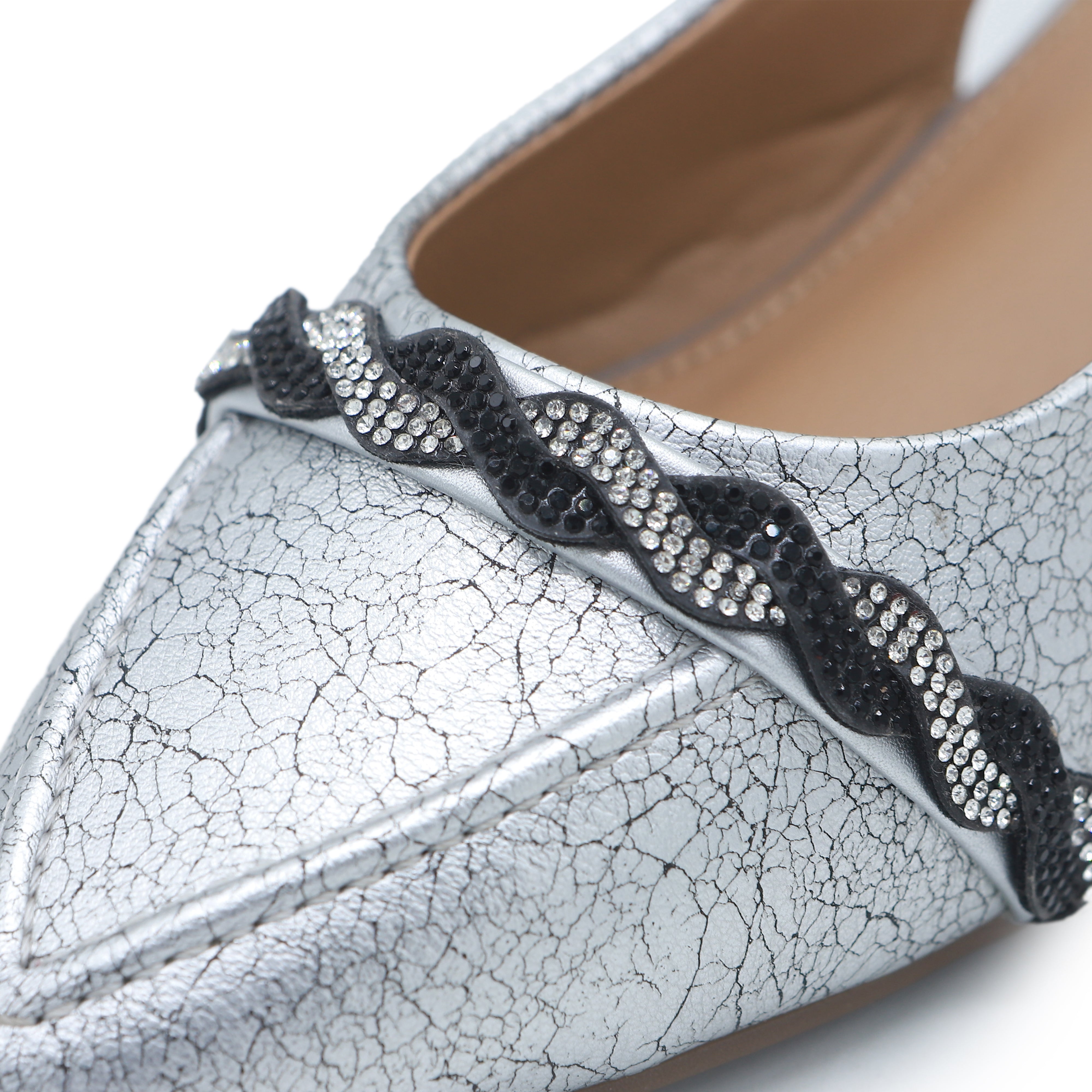 Silver Slingback Flats - 8007214