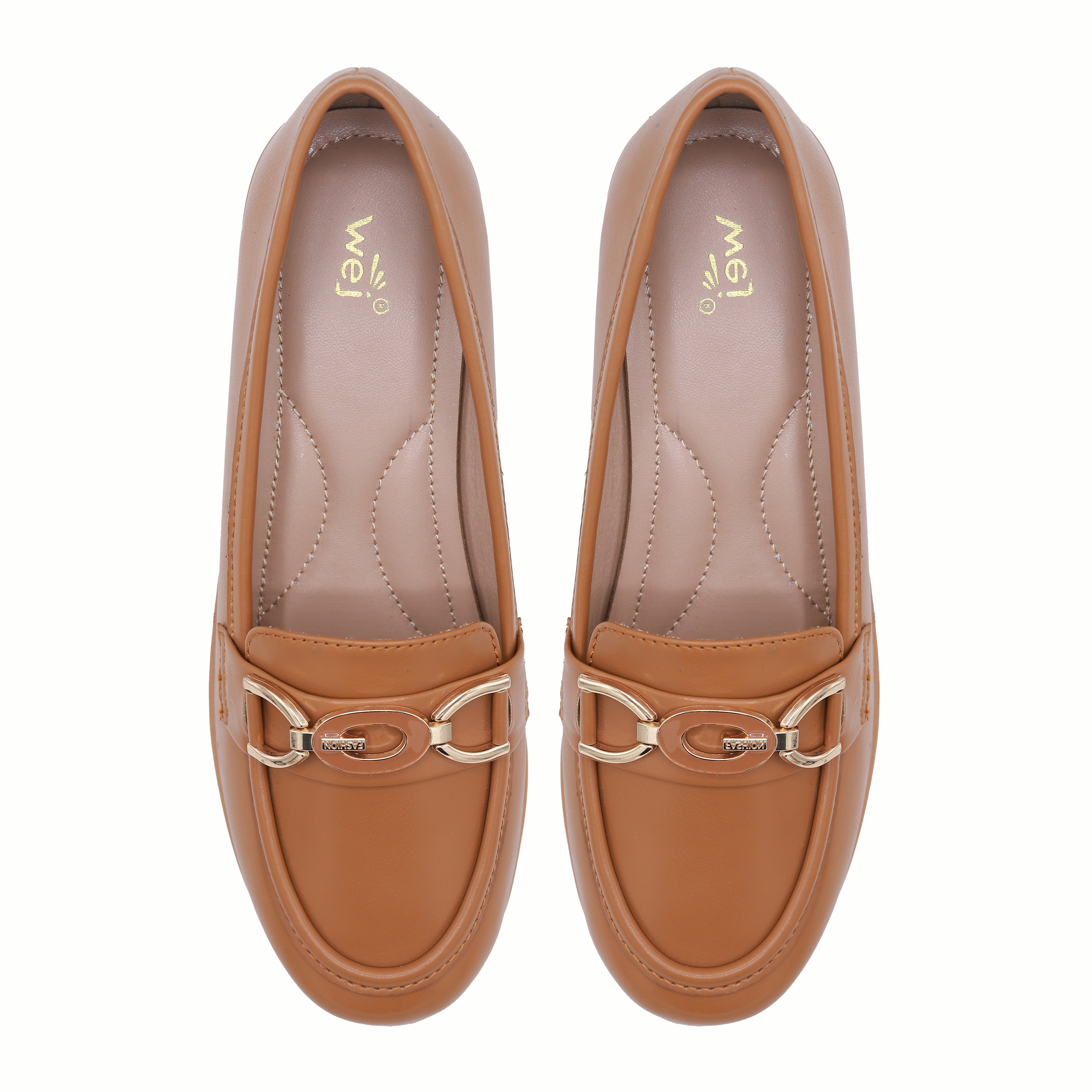Tan Women's Loafers - 8004386