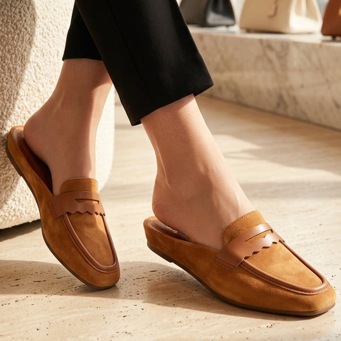 Suede Mules 8007249 Tan