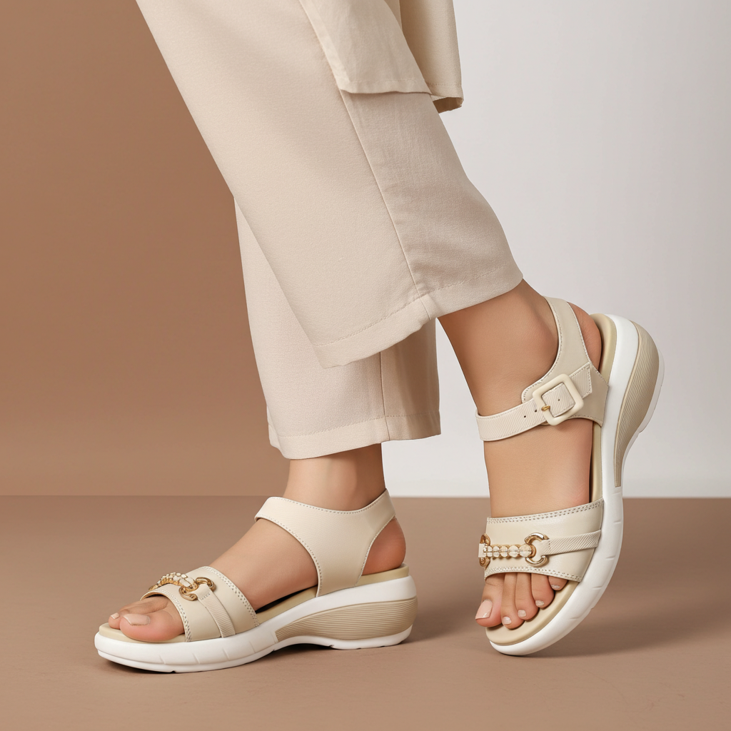 Ladies Fawn Wedge Sandals / 8002308