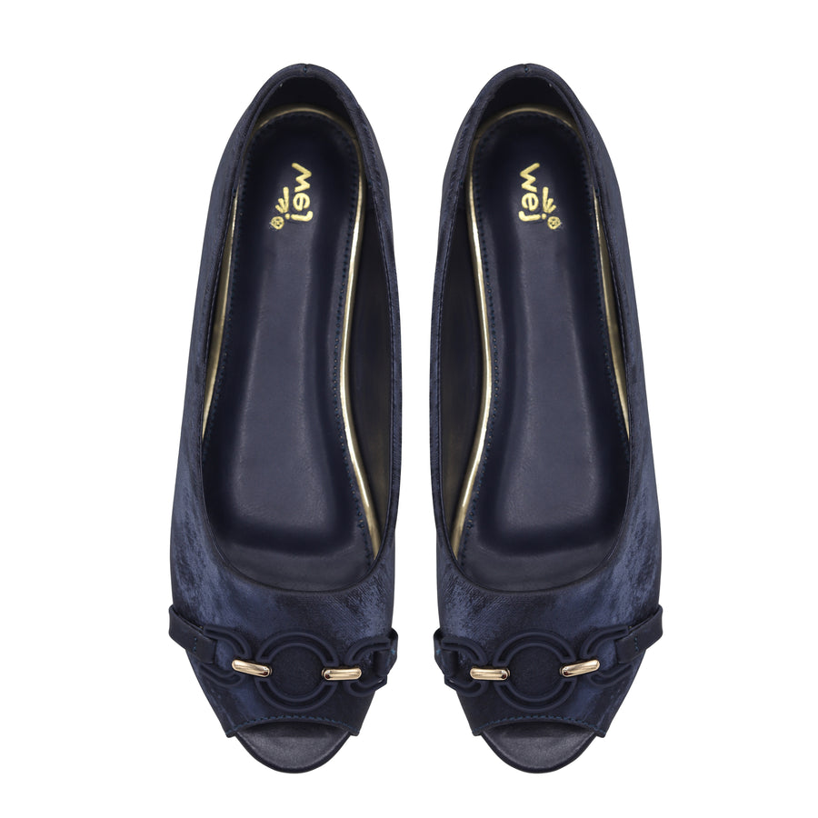 Peep-Toe Wedge 8007247 Navy