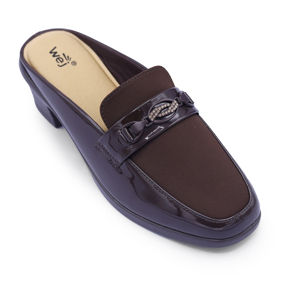 Block Heel Mules 8007279 Coffee