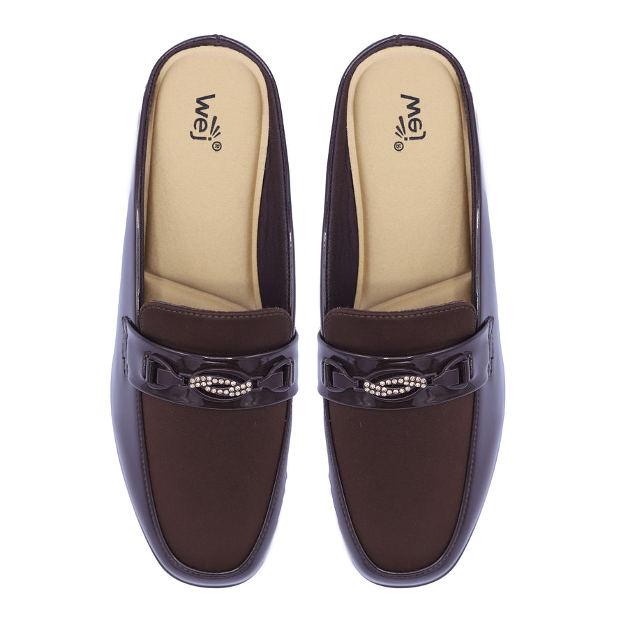 Block Heel Mules 8007279 Coffee