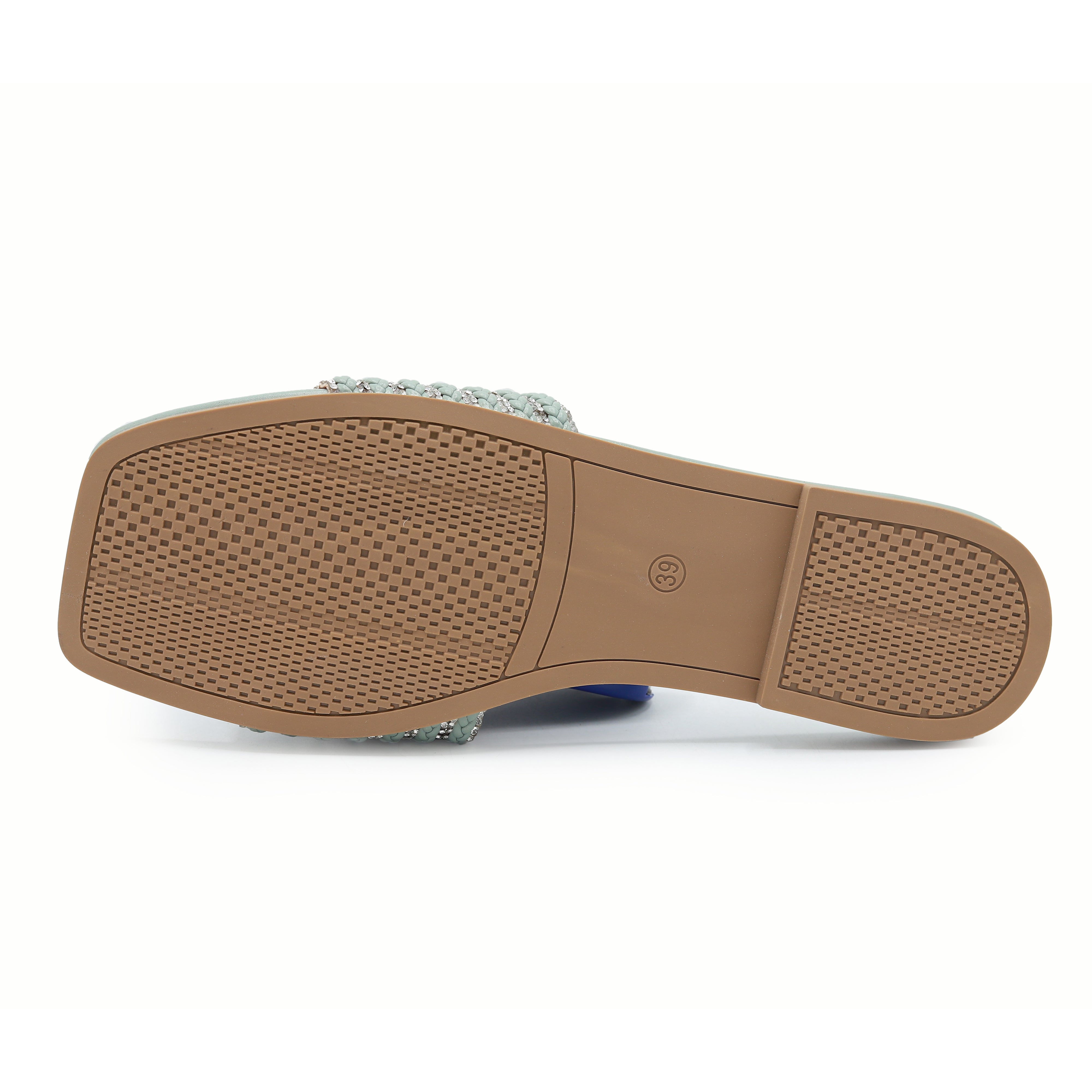 Mint Sparkle Flat Sliders - 8003410