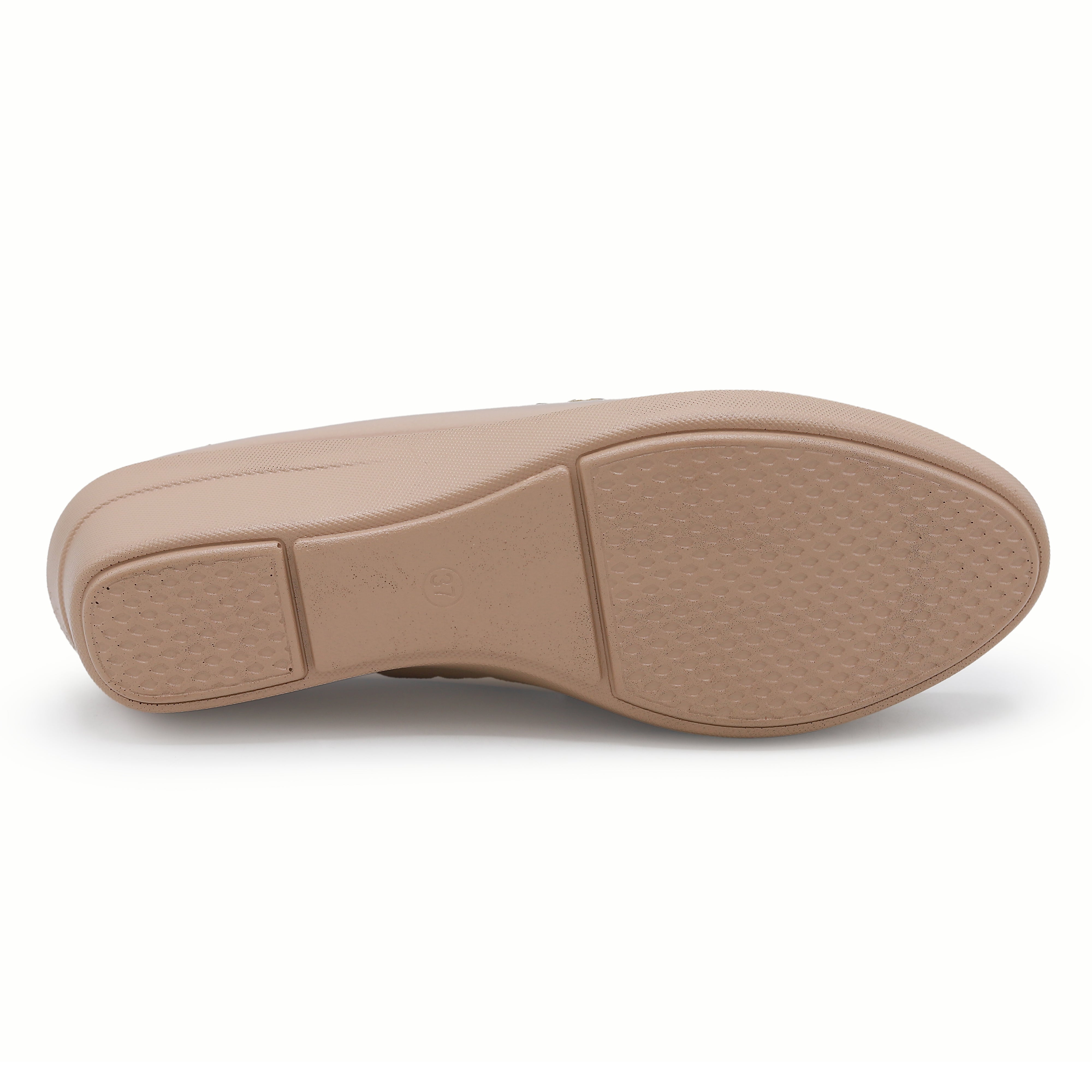 Beige Wedge Loafer Mules - 8007236