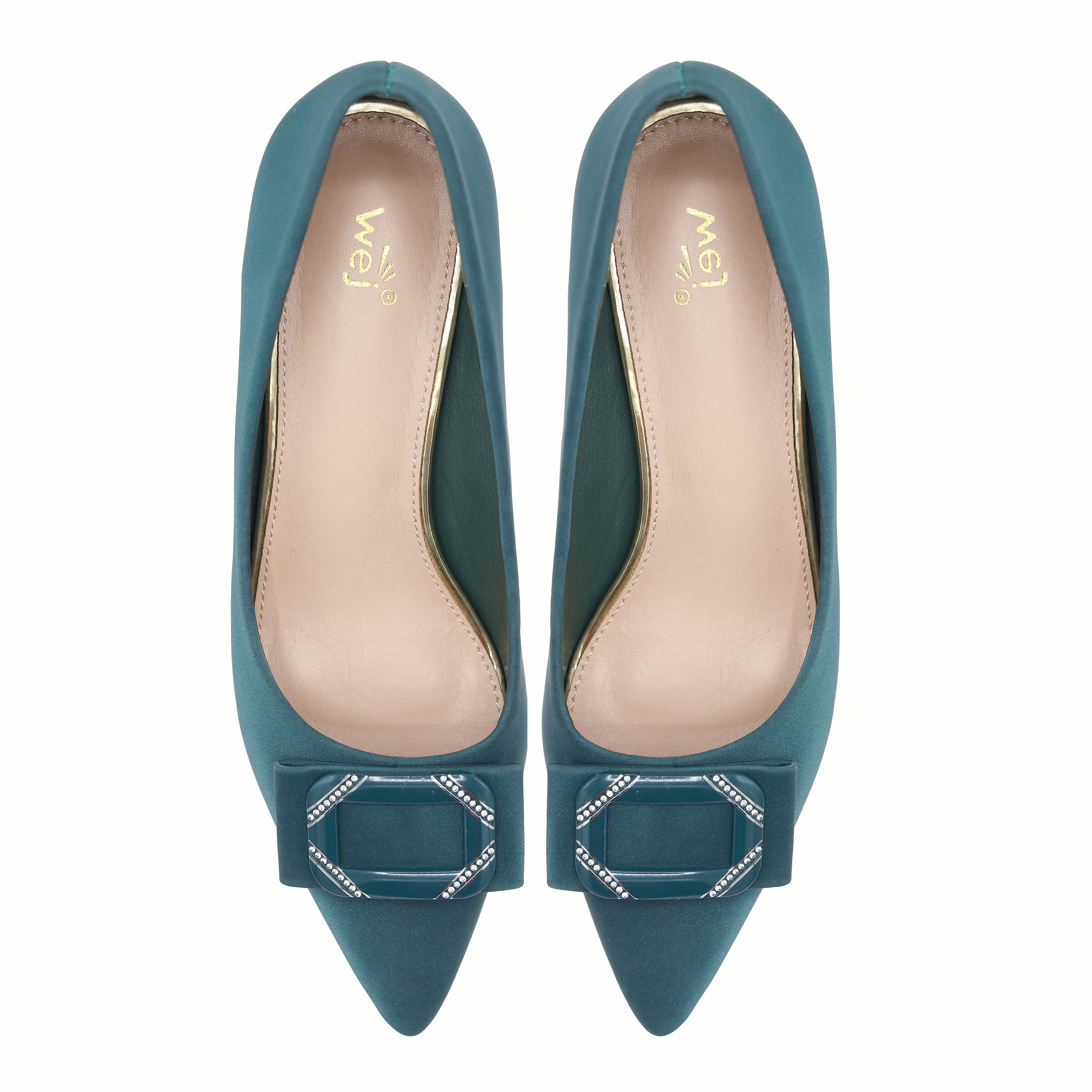 Green Court Shoes with Buckle - 8108163