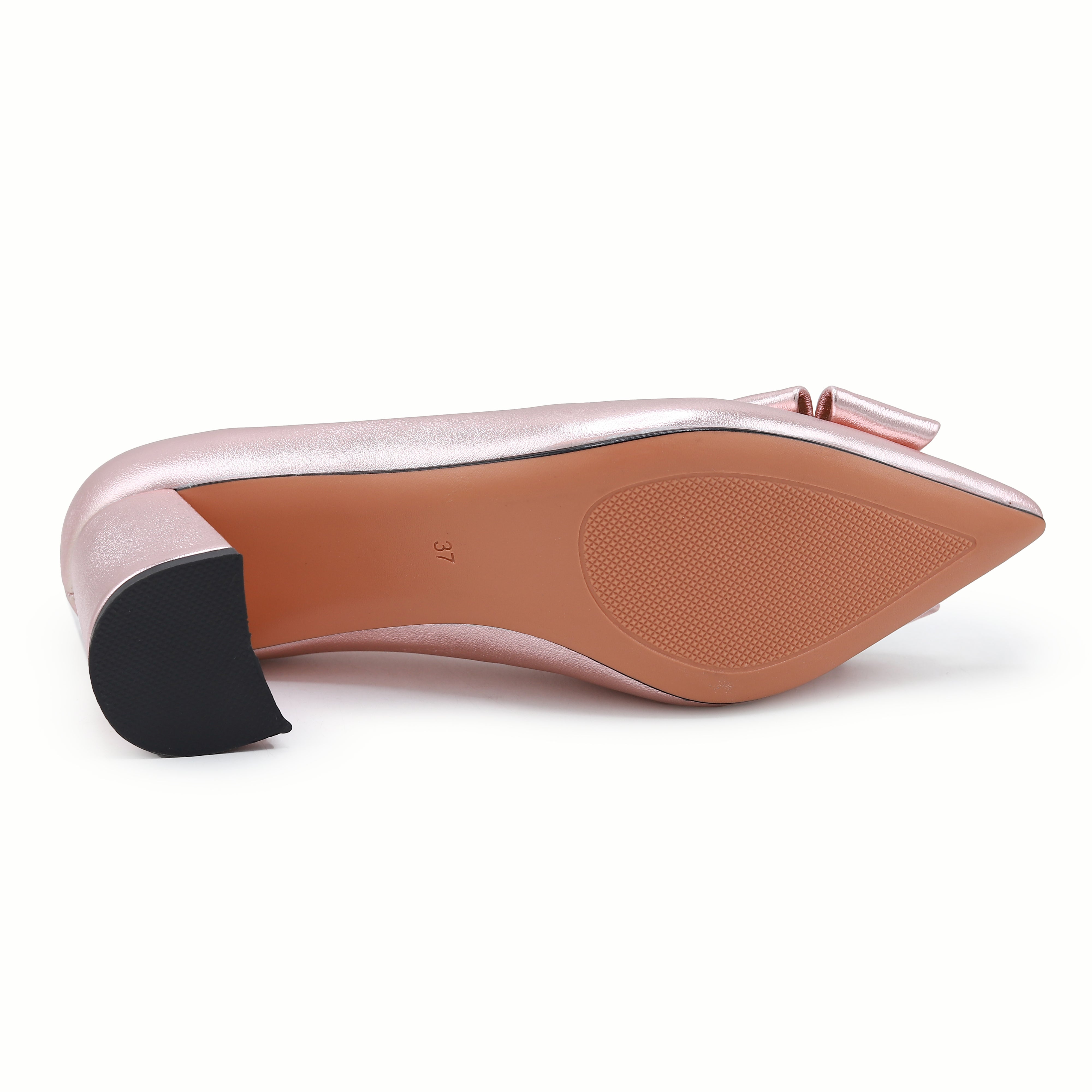 Peach Court Shoes with Bow - 8108179