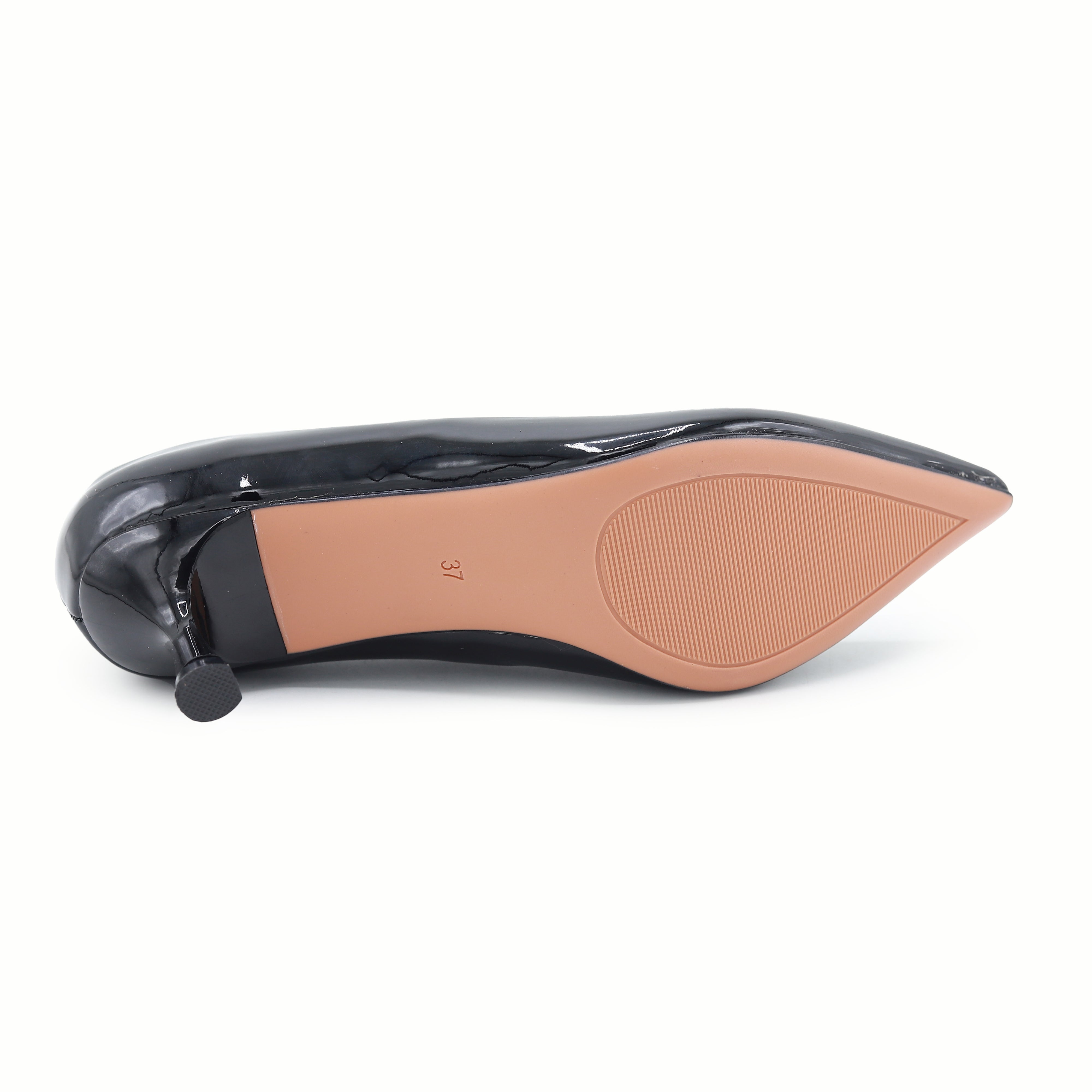 Elegant Black Kitten Heel Court Shoes - 8108162