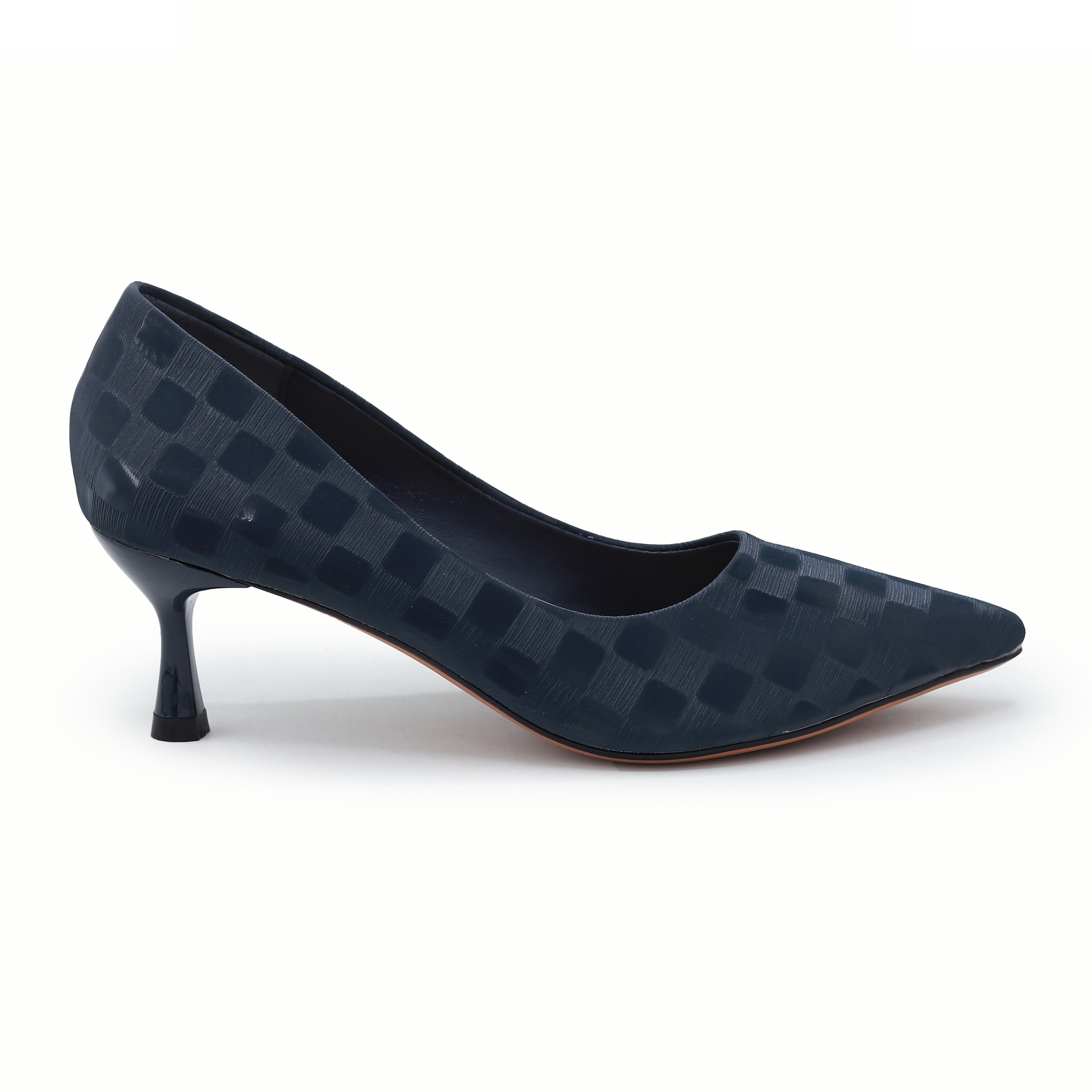 Navy Checkered Court Shoes - 8108159