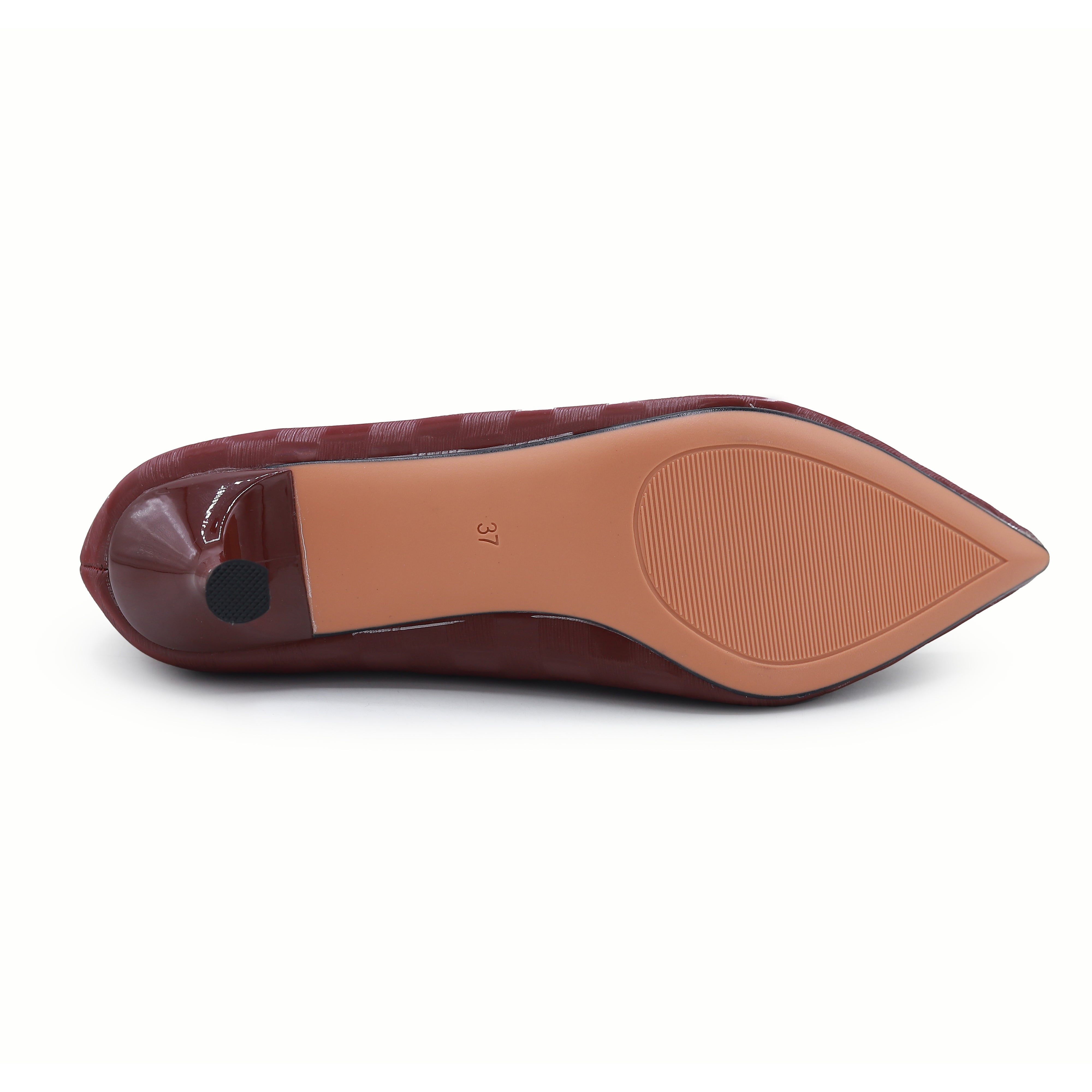 Maroon Checkered Court Shoes - 8108159