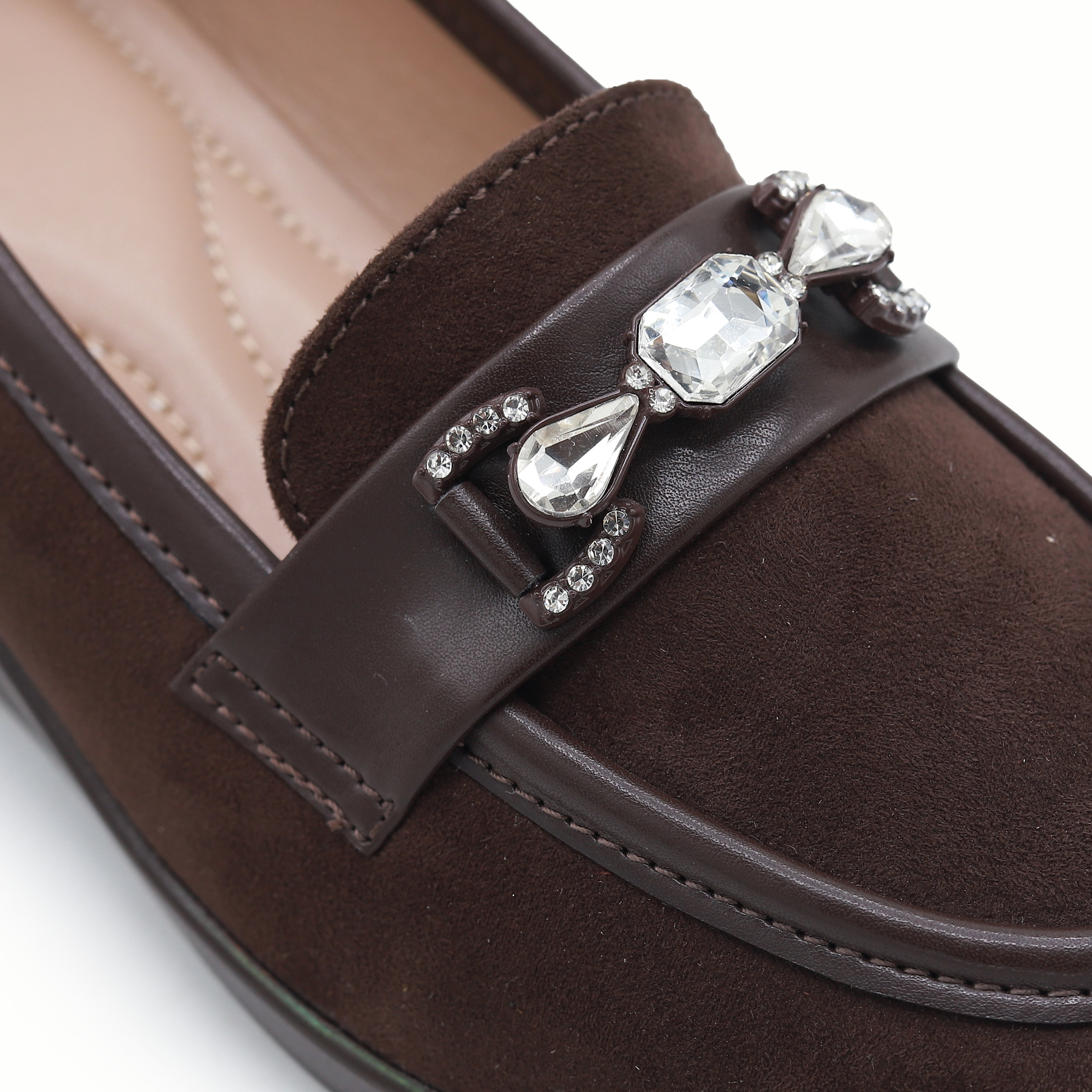 Coffee Wedge Loafers For Women 8004383