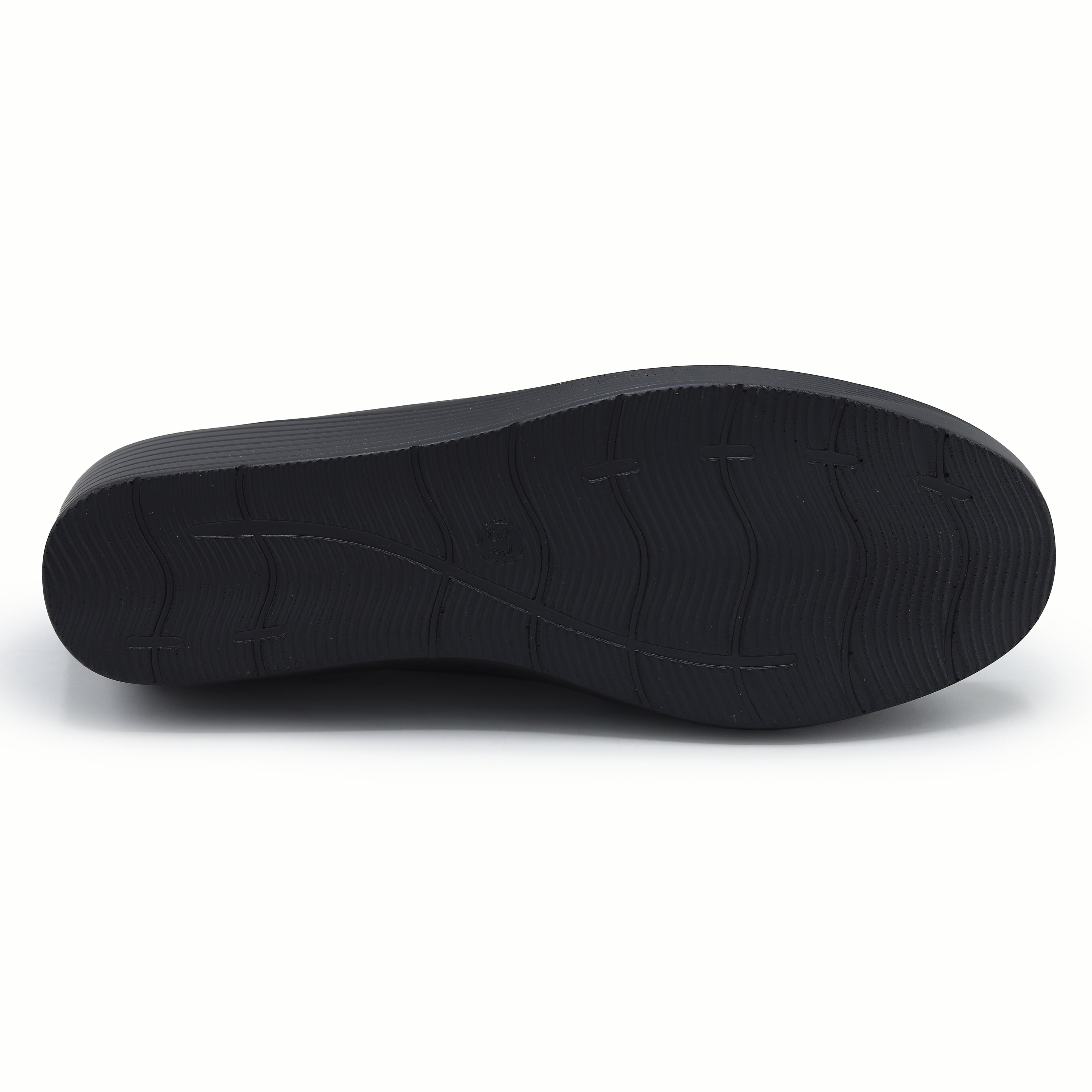 Black Women's Wedge Loafers  8004421