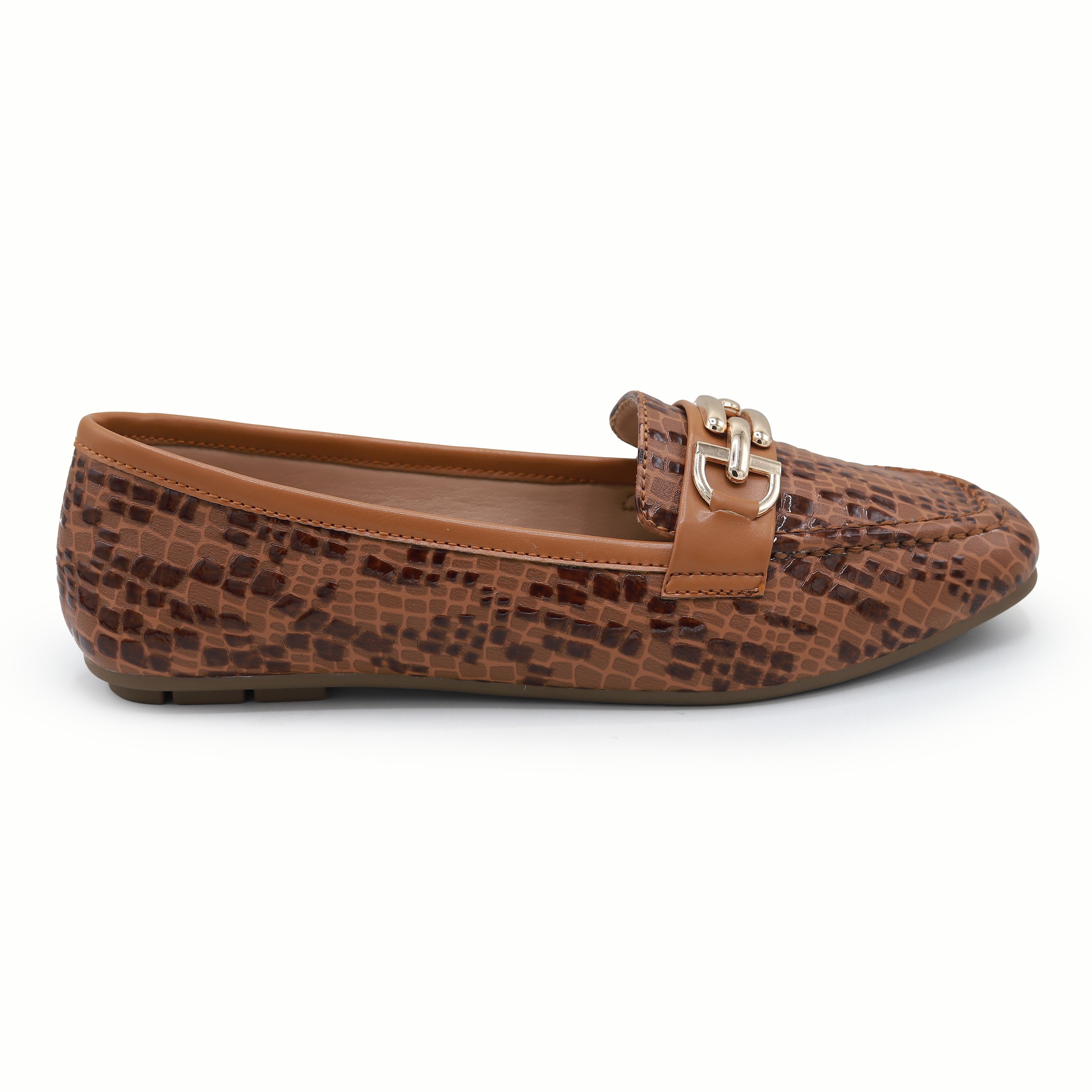 Tan Loafer Flats Women's  Shoes 8004416