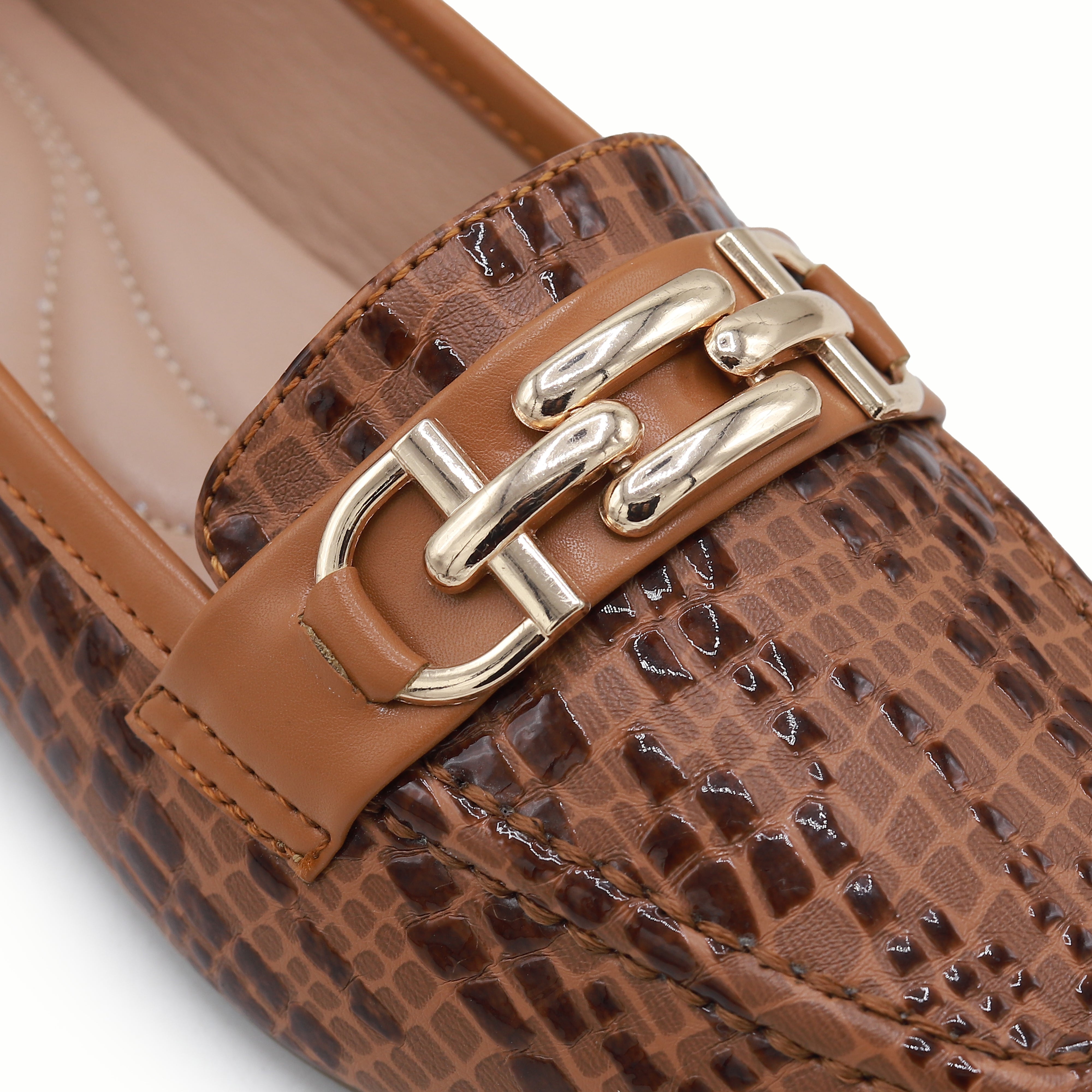 Tan Loafer Flats Women's  Shoes 8004416