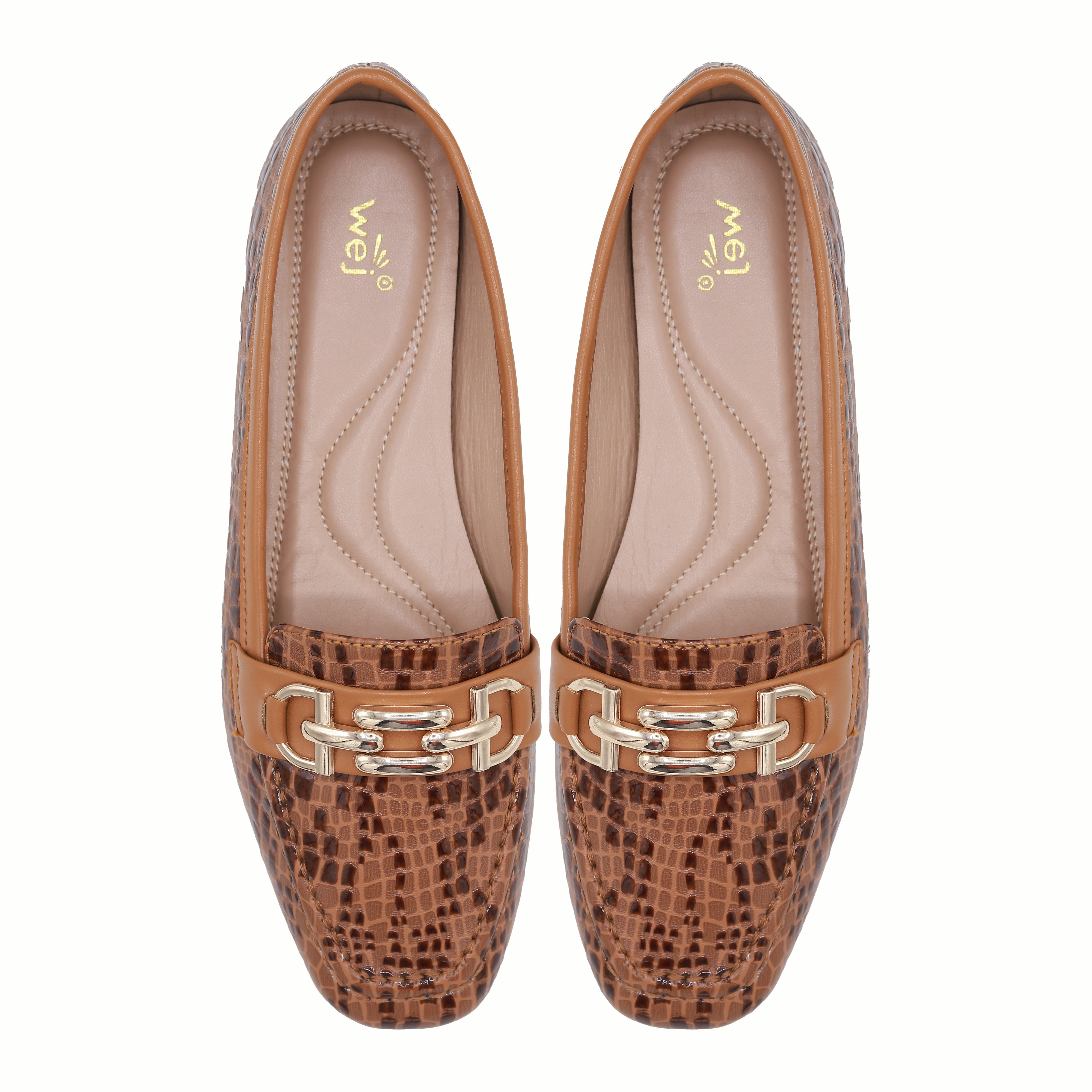 Tan Loafer Flats Women's  Shoes 8004416