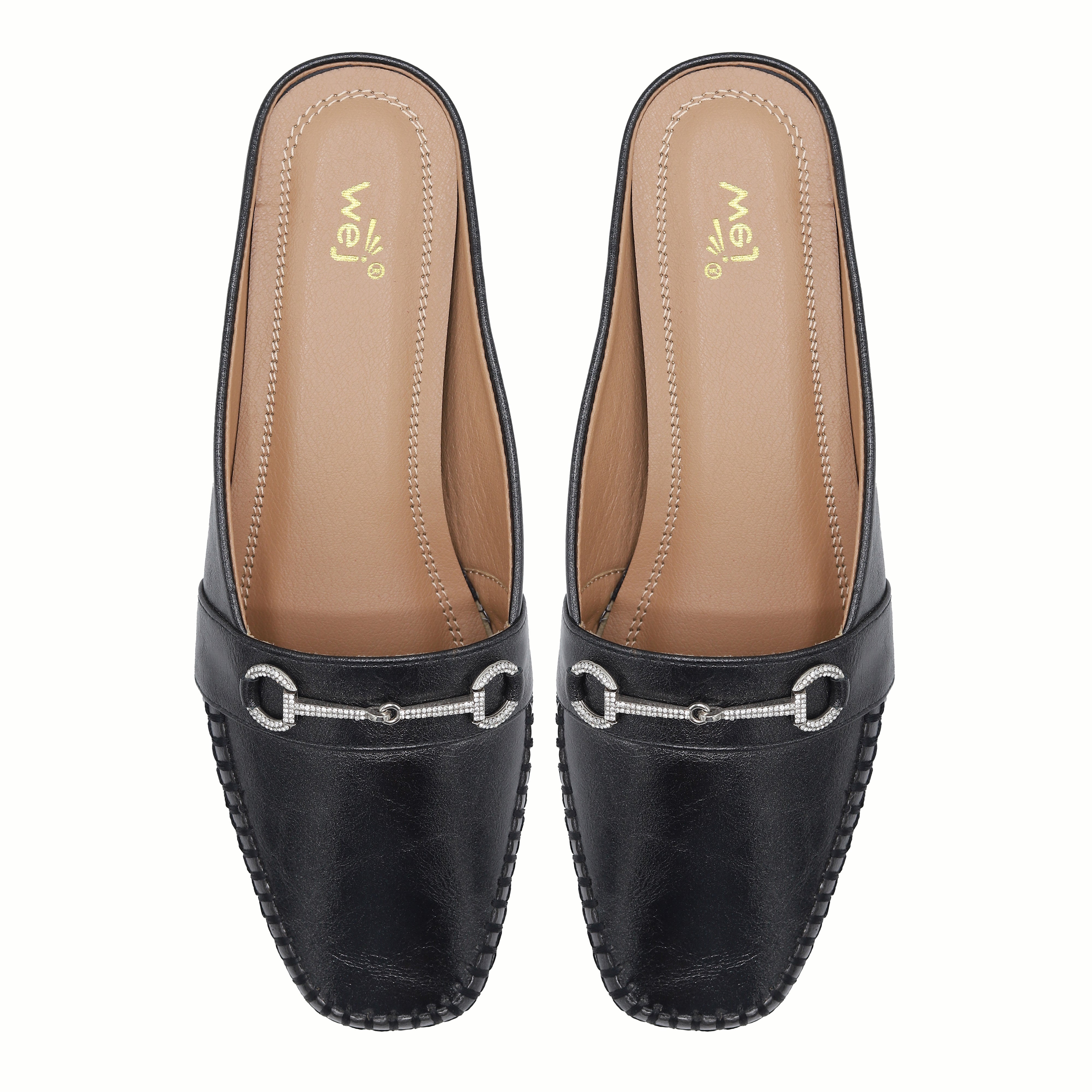 Black Women Half Shoes 8004336