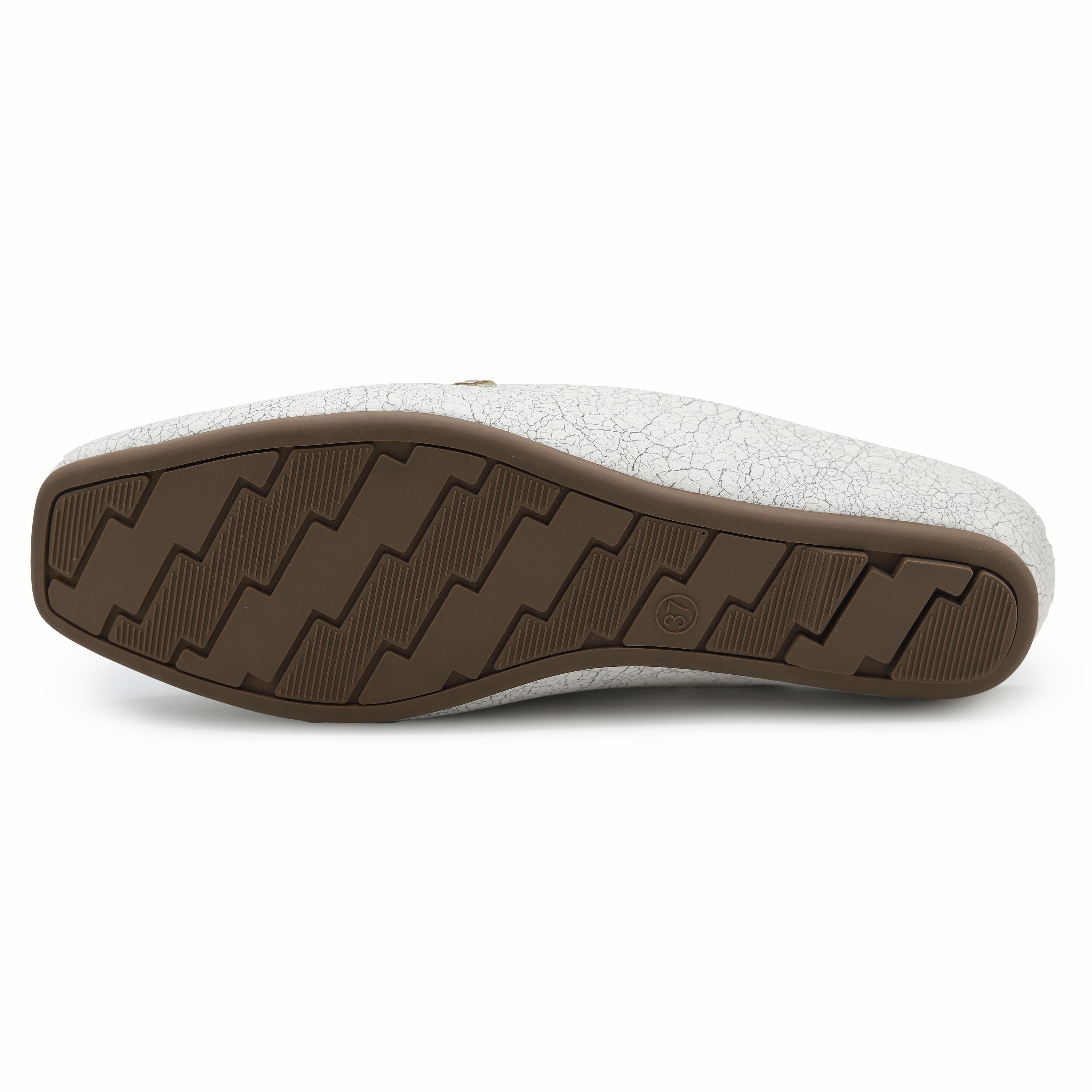 White Crackle Women's Half Shoes 8004334