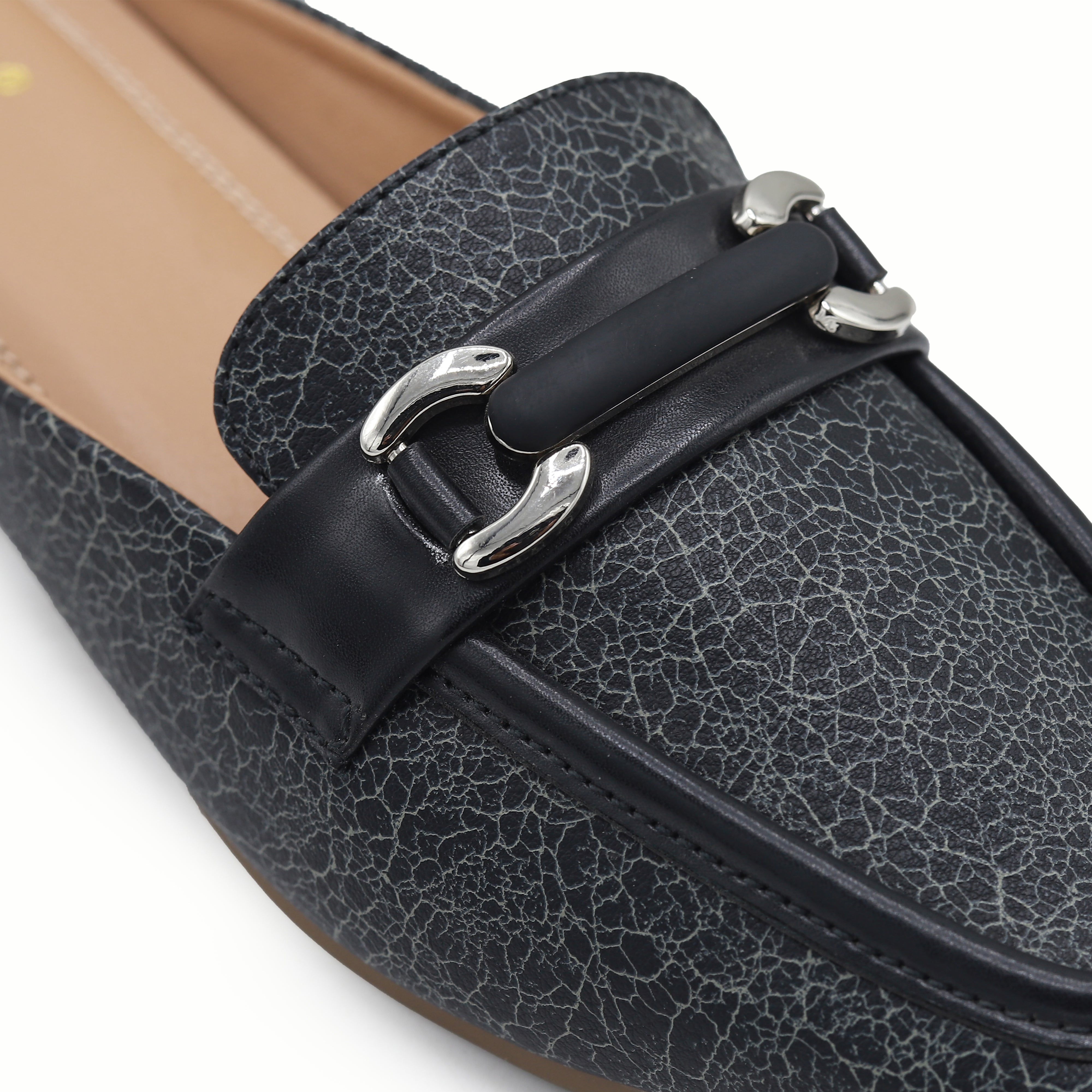 Black Women's Backless Half Shoes 8004334