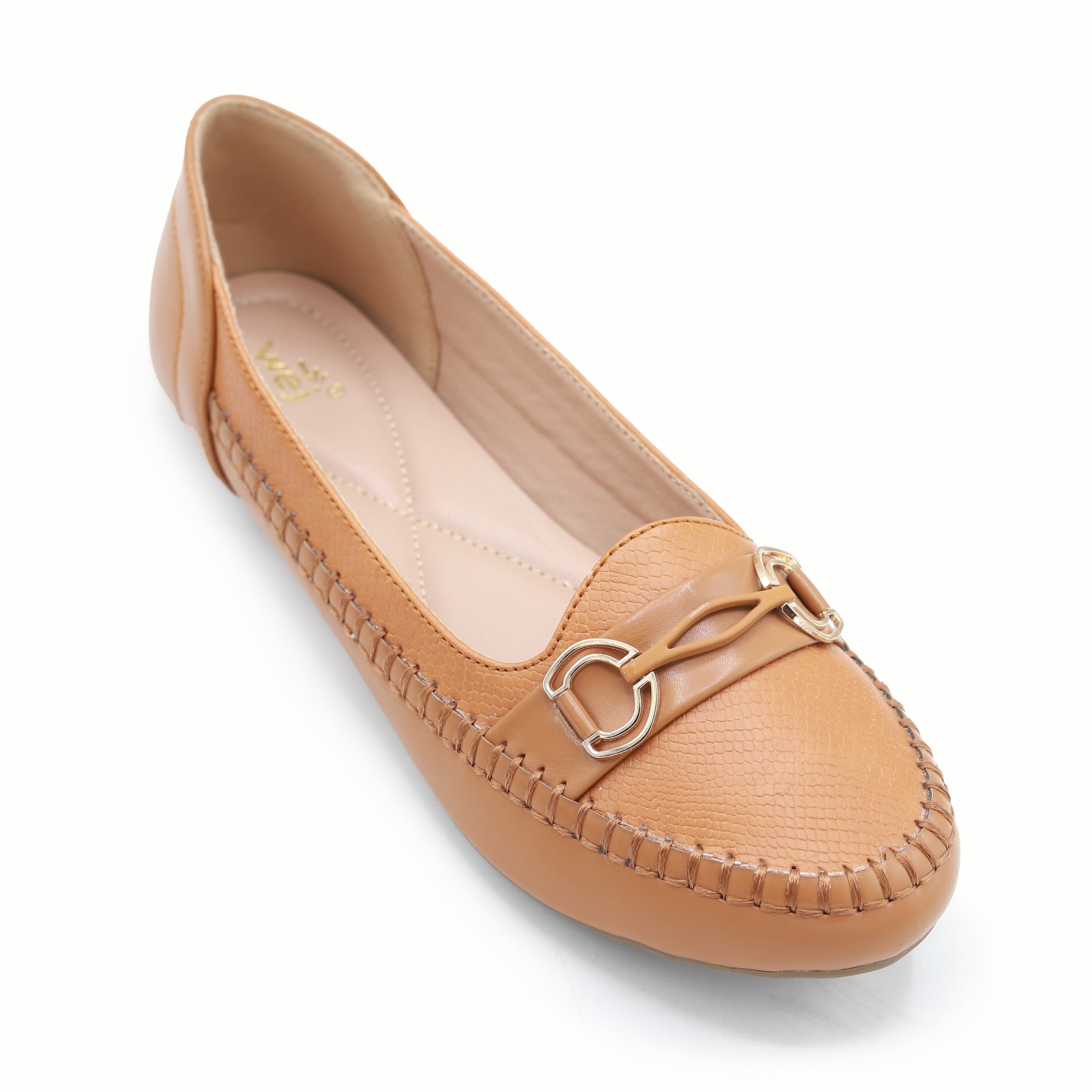 Tan Brown Loafer For Women 8004379