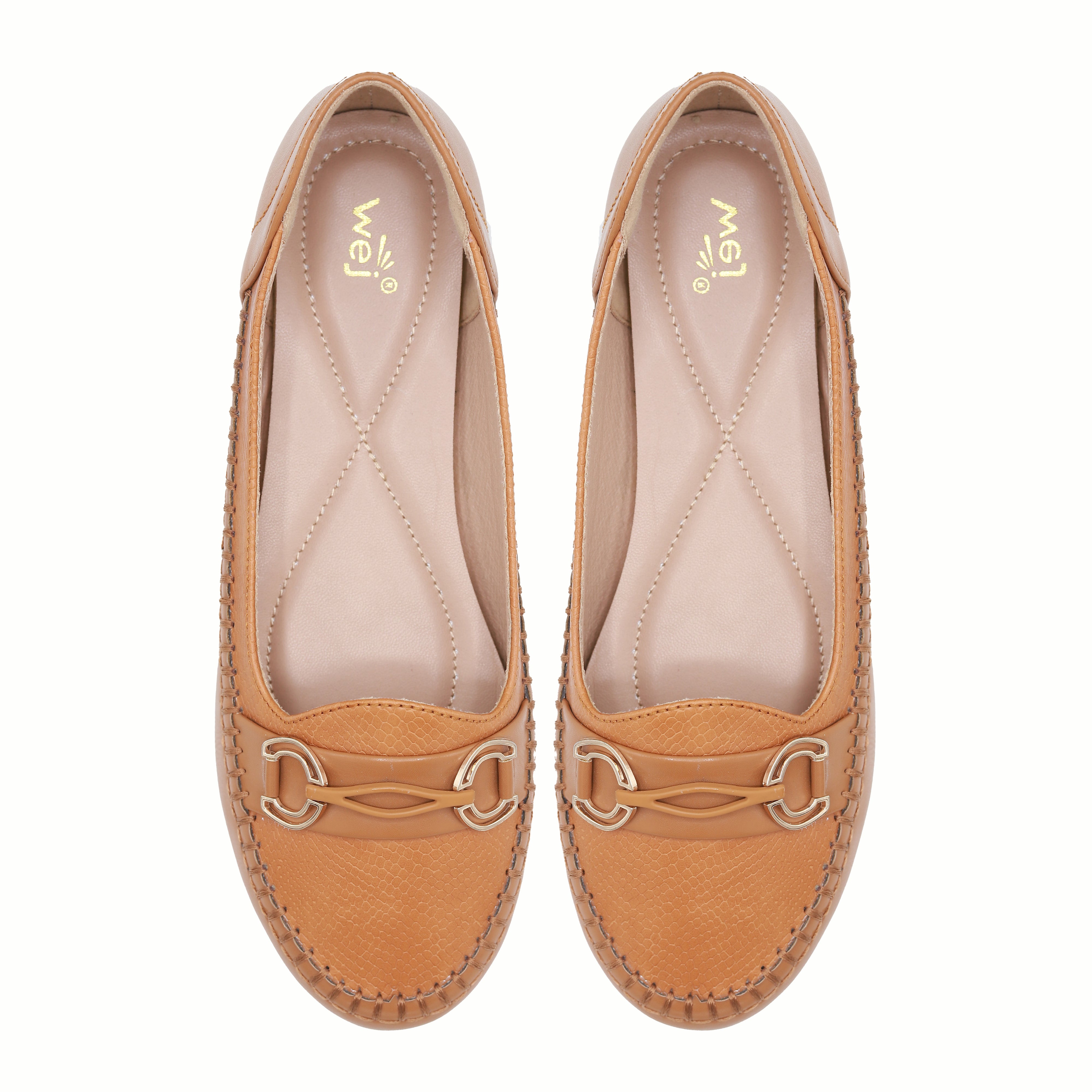 Tan Brown Loafer For Women 8004379