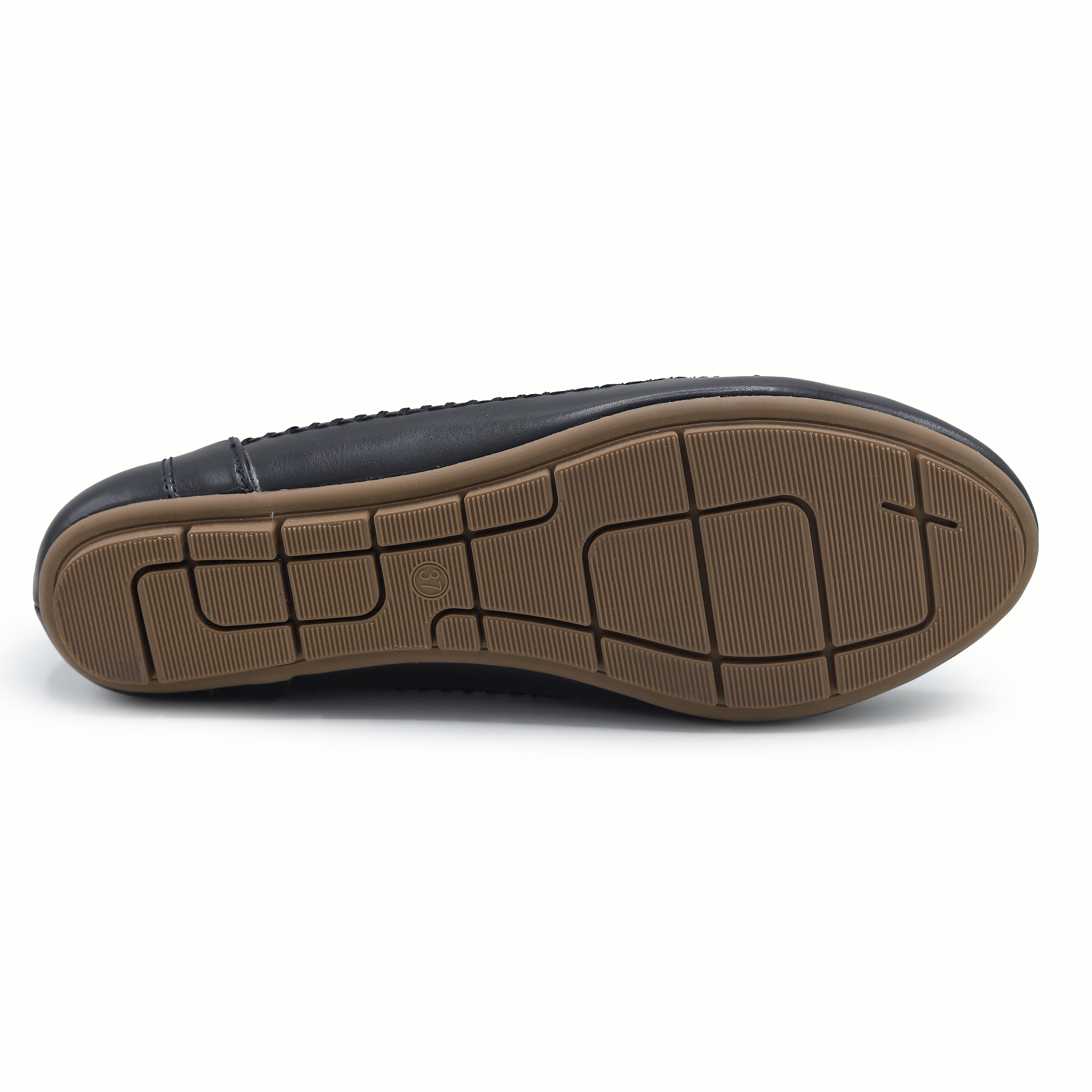 Black Women's Gold Buckle Shoes 8004379