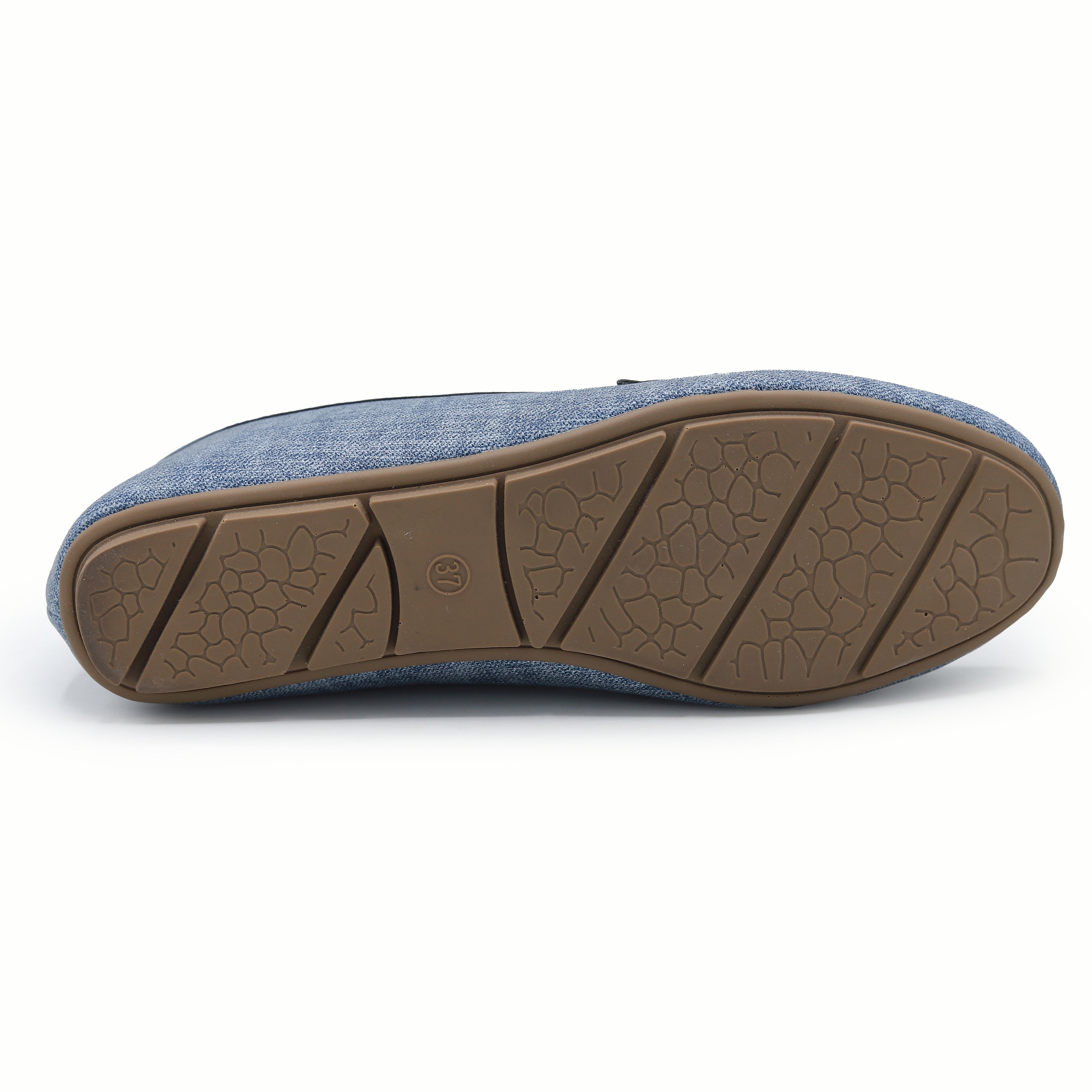 Blue Denim Loafers For Women 8004398